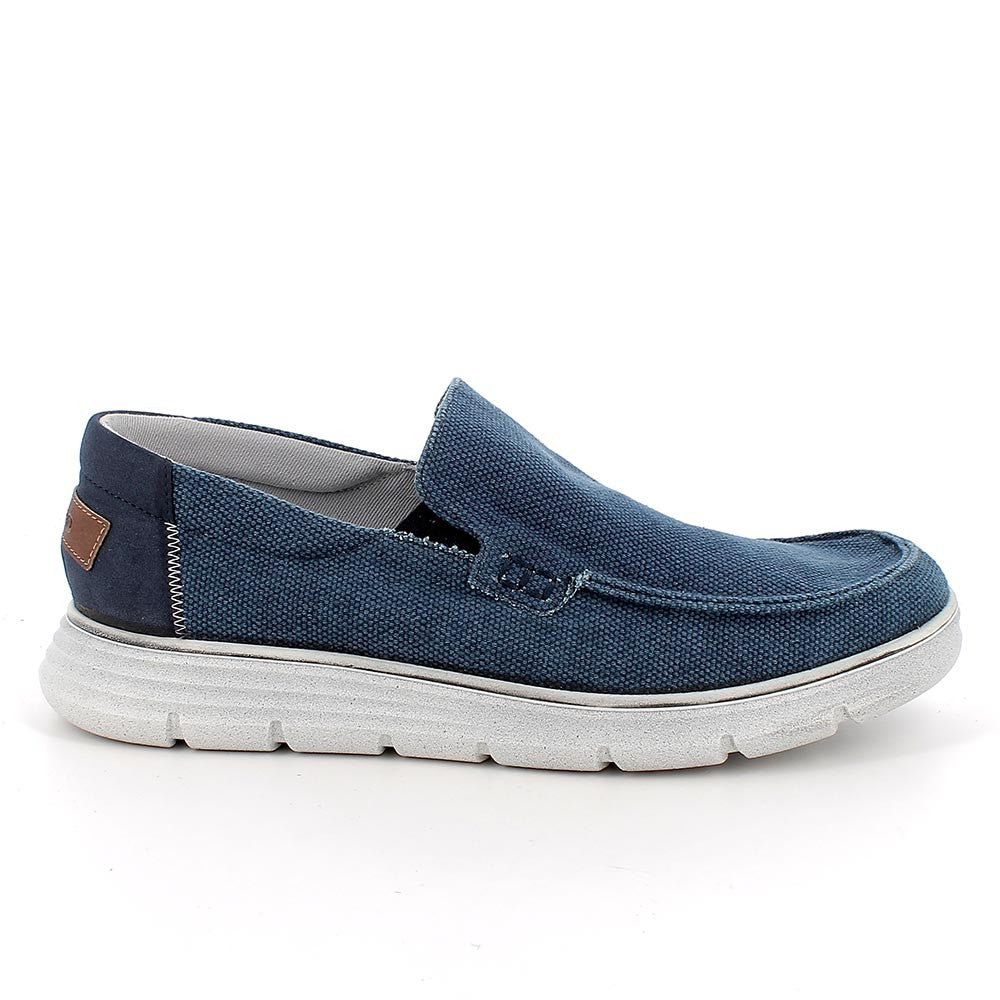 Igi&co Slip on uomo blu con elastico (memory foam) - Igi&co