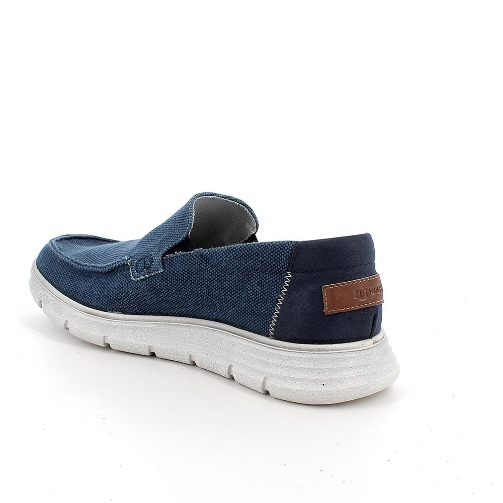 Igi&co Slip on uomo blu con elastico (memory foam) - Igi&co