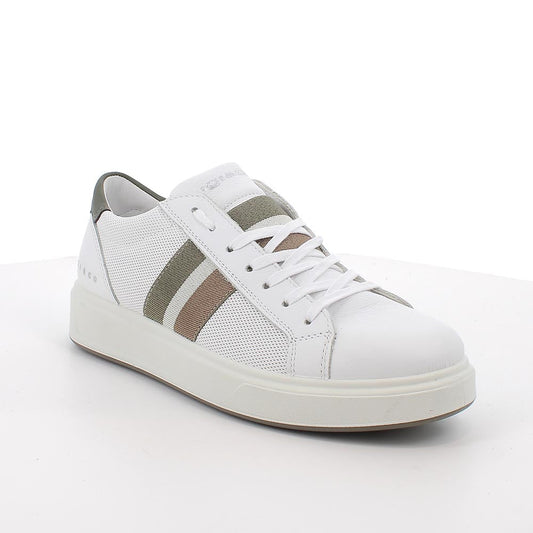 Igi&co Sneakers da uomo in pelle con lacci, bianco - Igi&co