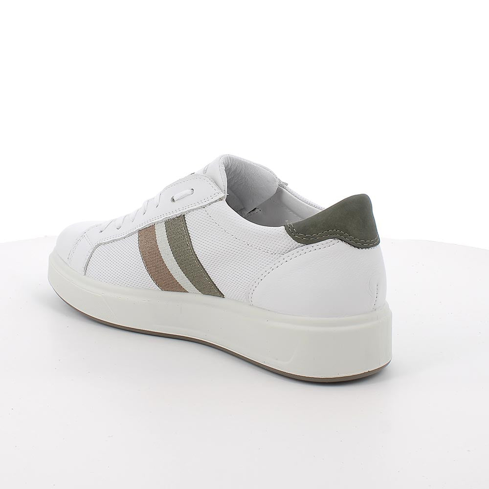 Igi&co Sneakers da uomo in pelle con lacci, bianco - Igi&co