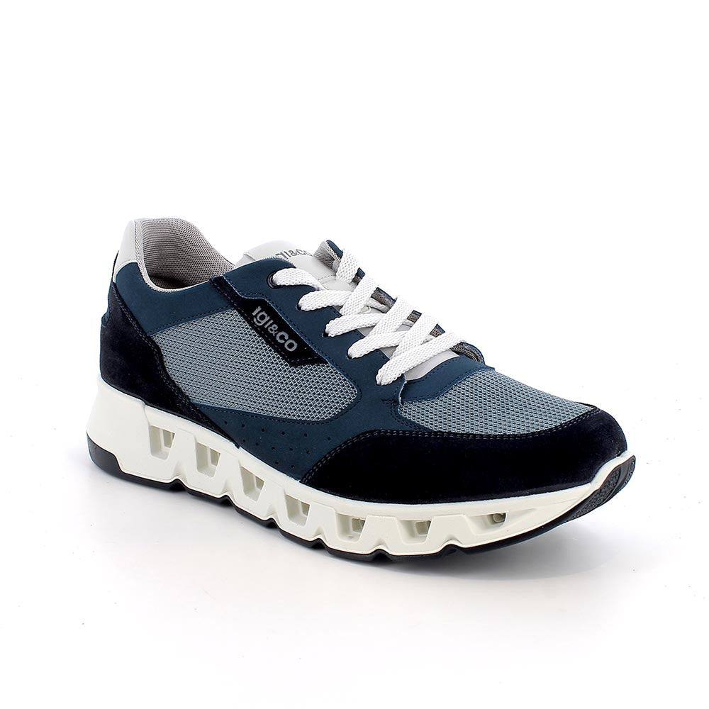 Igi&co Sneakers da uomo blu con lacci - Igi&co