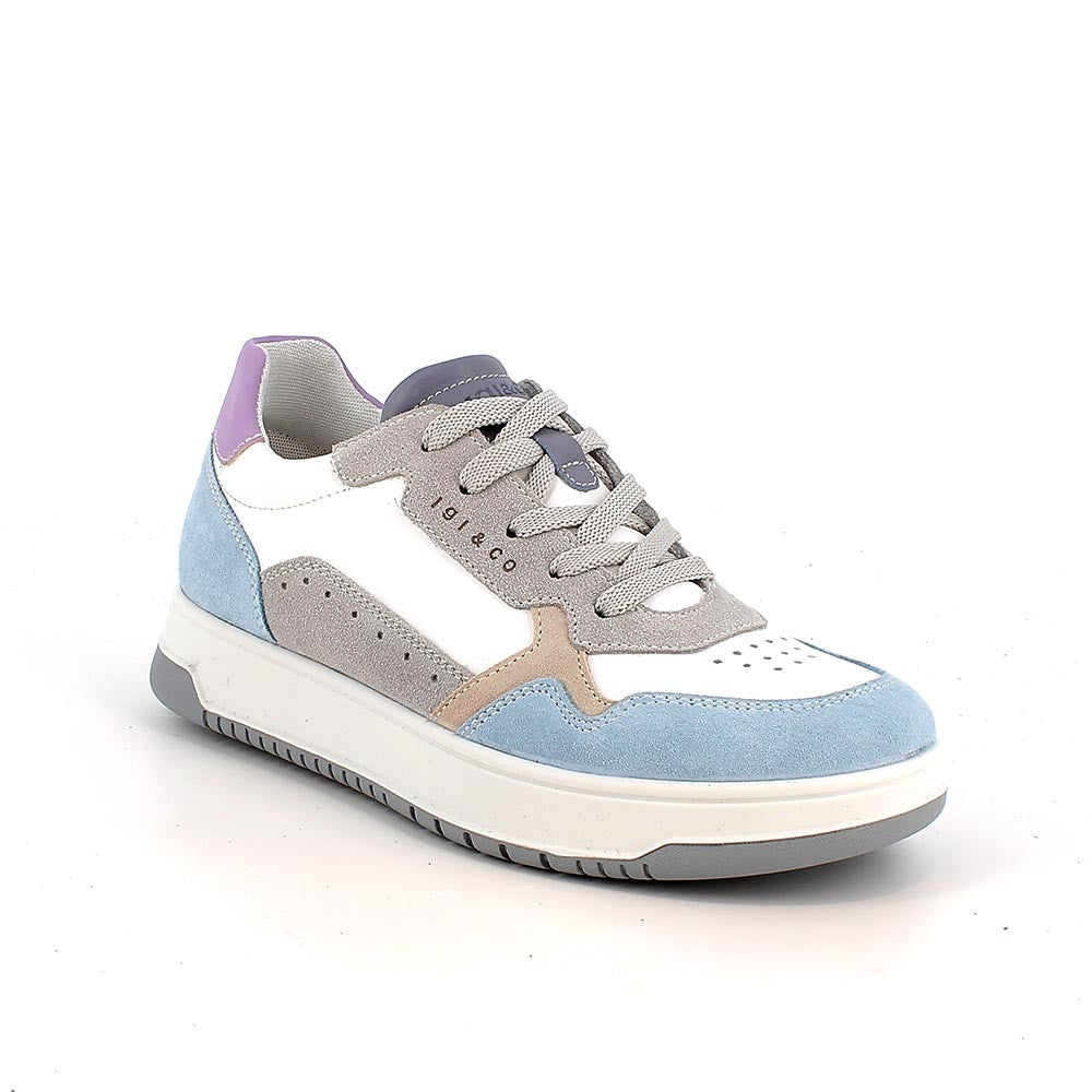 Igi&co Sneakers da donna, bianco grigio celeste rosa - Igi&co