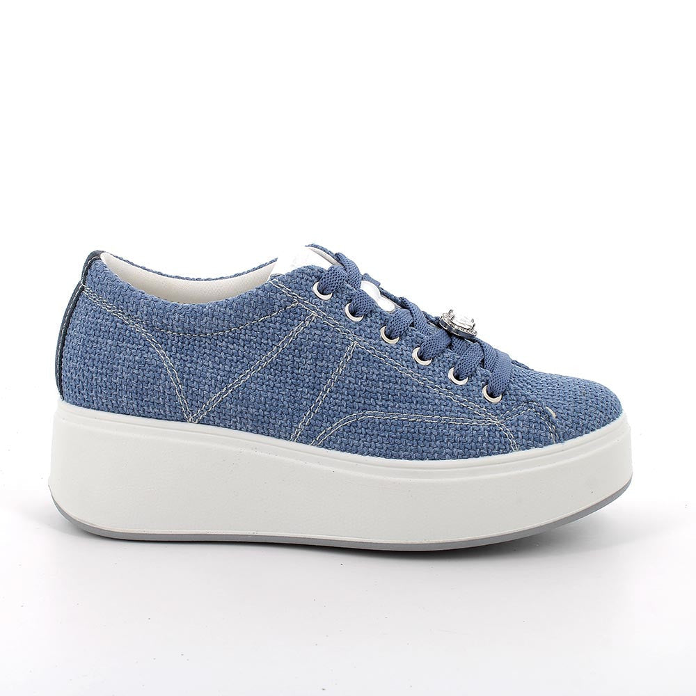 Igi&co Sneakers in tessuto da donna con gioiello rimovibile, blu - Igi&co