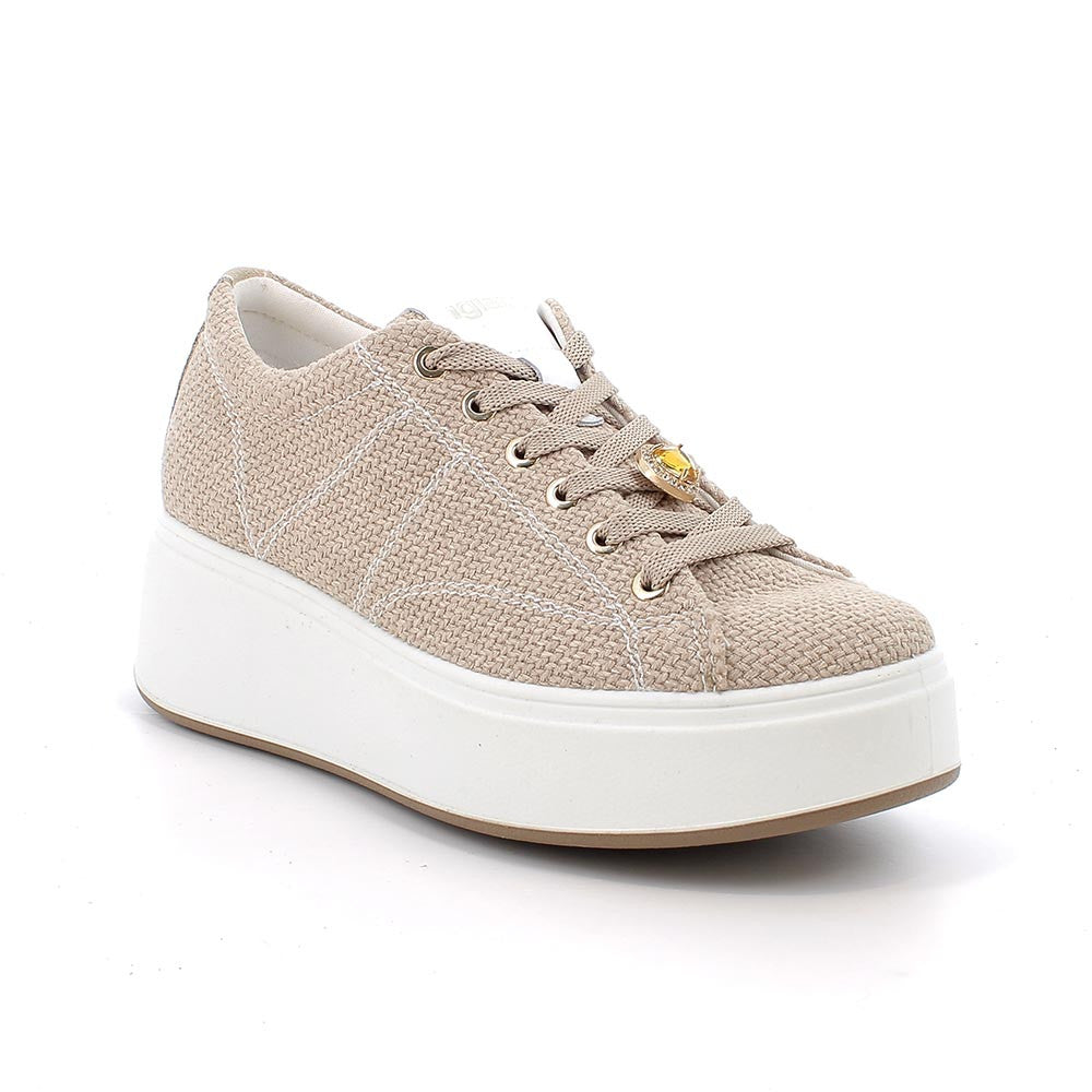 Igi&co Sneakers in tessuto da donna con gioiello rimovibile, beige - Igi&co