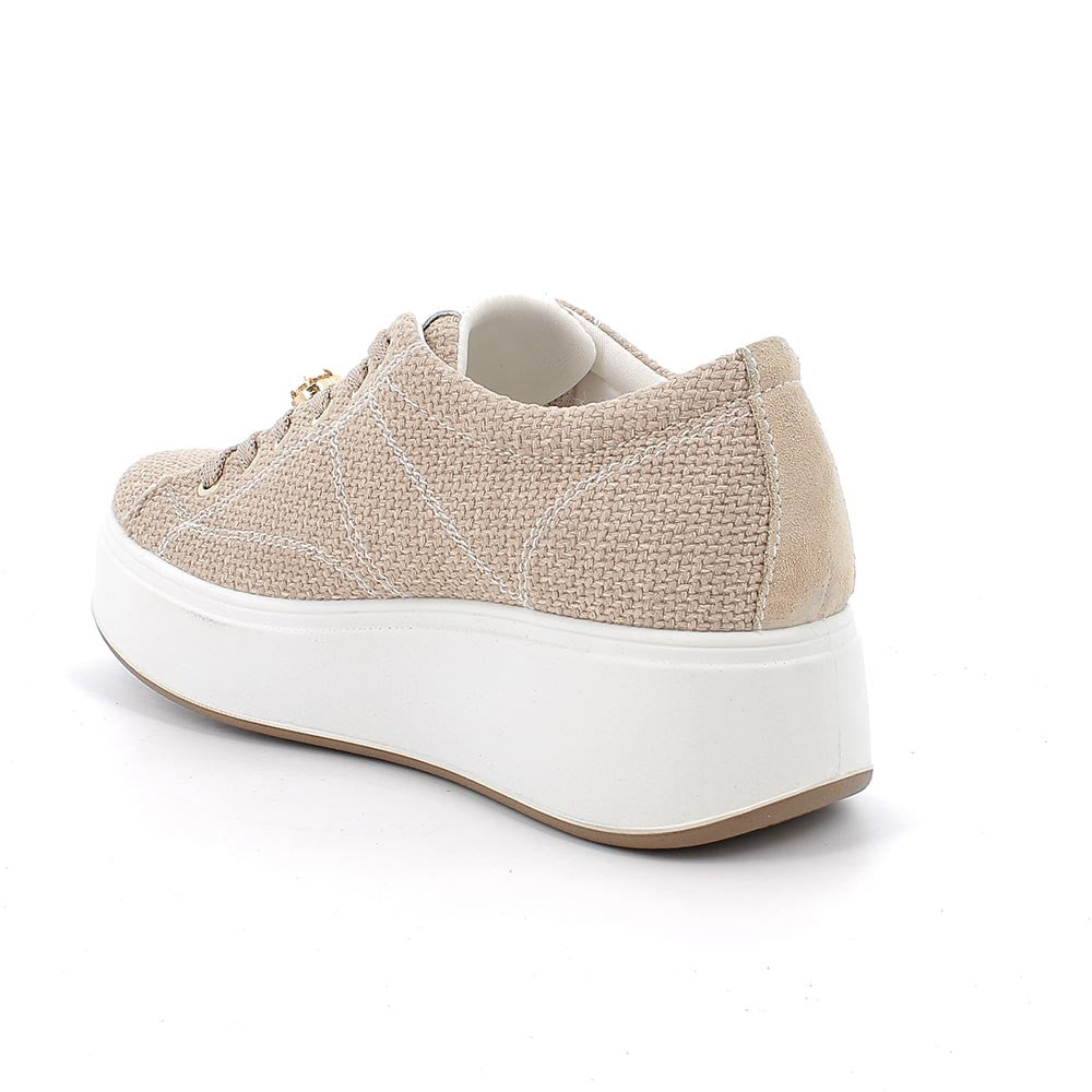 Igi&co Sneakers in tessuto da donna con gioiello rimovibile, beige - Igi&co