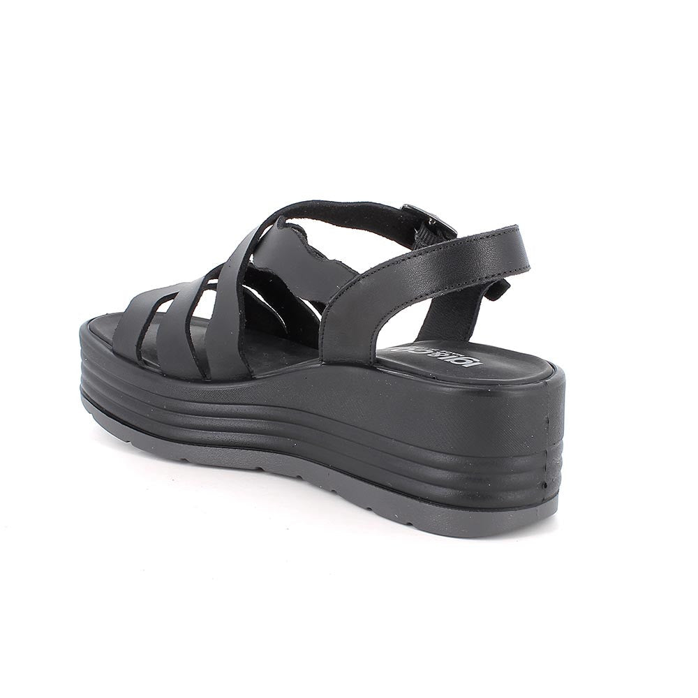 Igi&co Sandalo regolabile con zeppa - nero - Igi&co