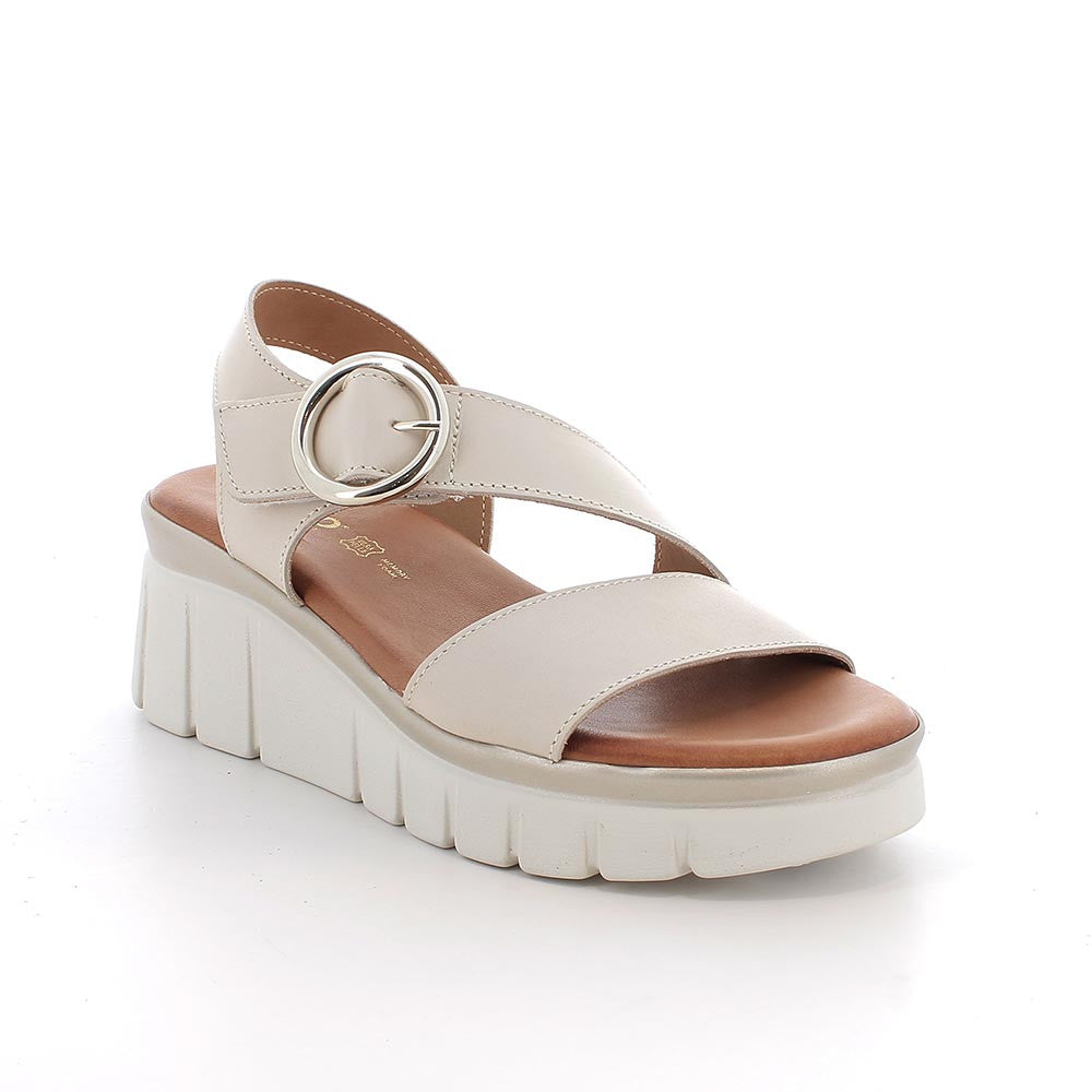 Igi&co Sandali con zeppa da donna con strap /Beige (memory foam) - Igi&co