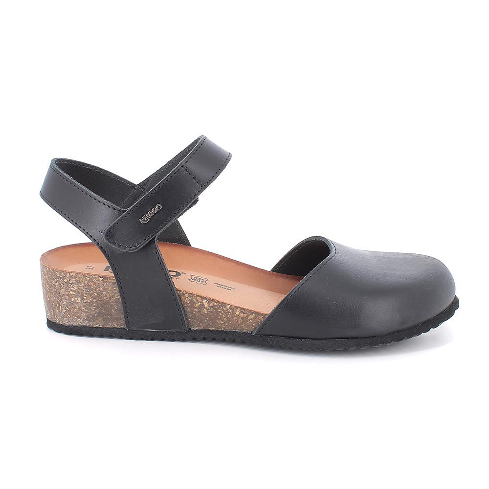 Igi&co Santalo punta chiusa e chiusura a strappo /Nera (memory foam) - Igi&co