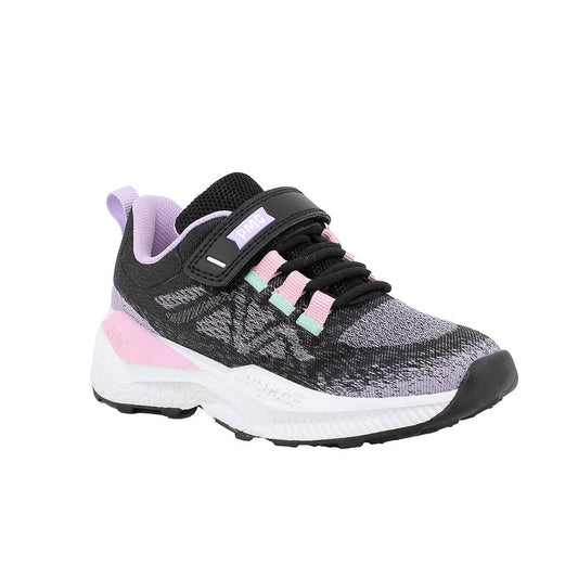 Primigi Sneakers da bambina chiusura a strappo, nere e viola - Primigi