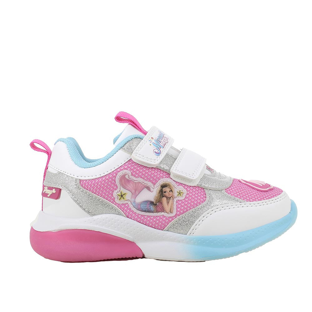 Primigi Sneakers a strappo fuxia e bianco con strap Mermaid Magic - Primigi