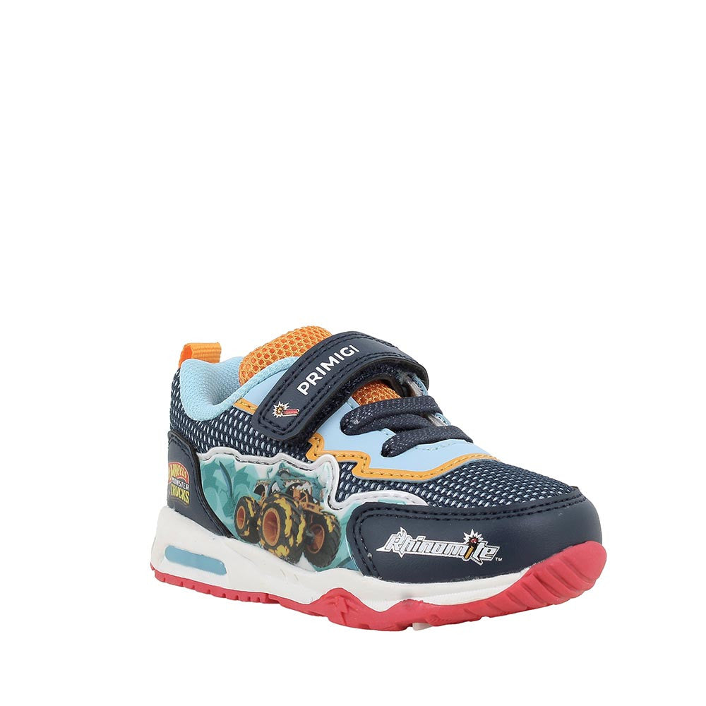 Primigi Sneakers blu e celeste con strap Hot Wheels™ Monster Trucks - Primigi