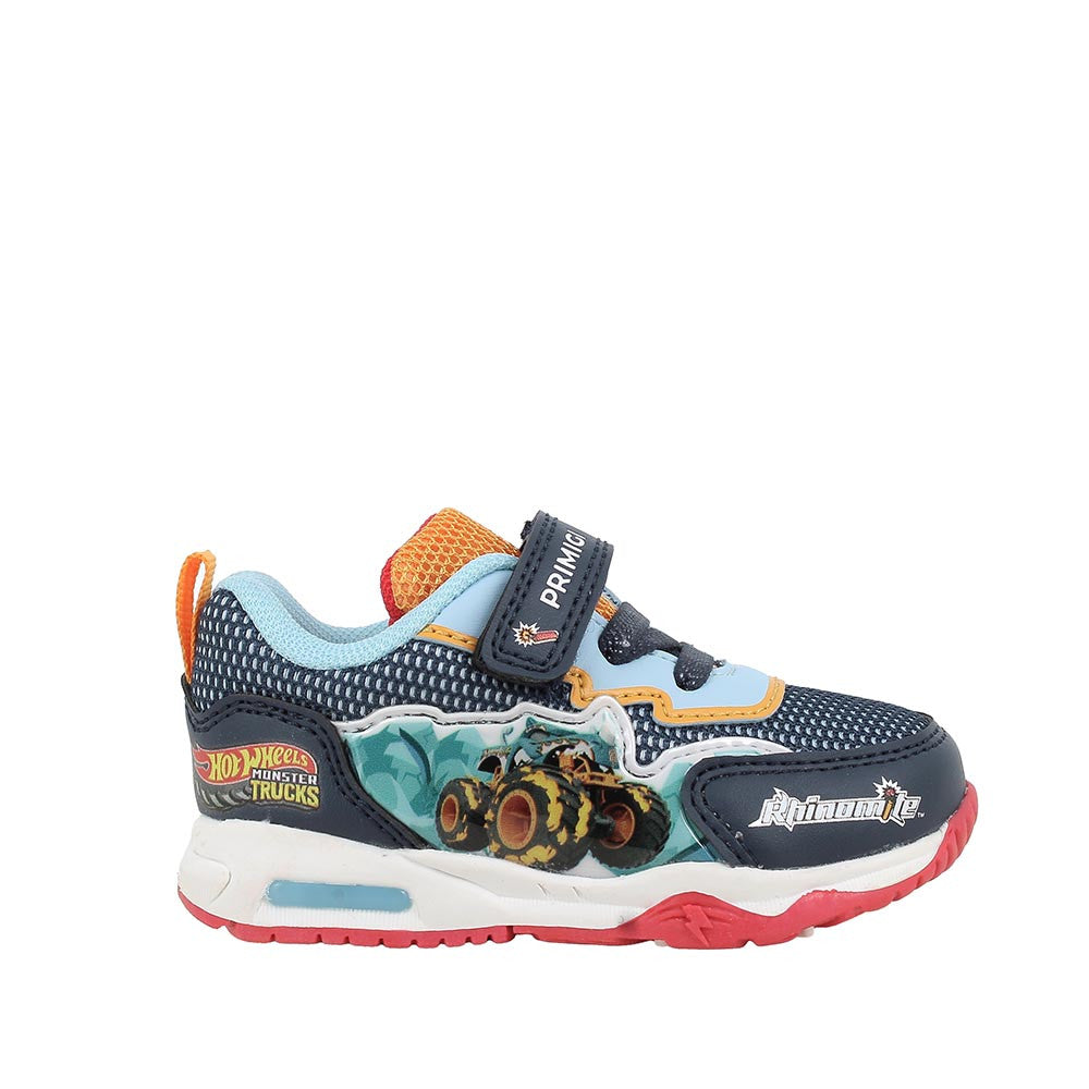 Primigi Sneakers blu e celeste con strap Hot Wheels™ Monster Trucks - Primigi