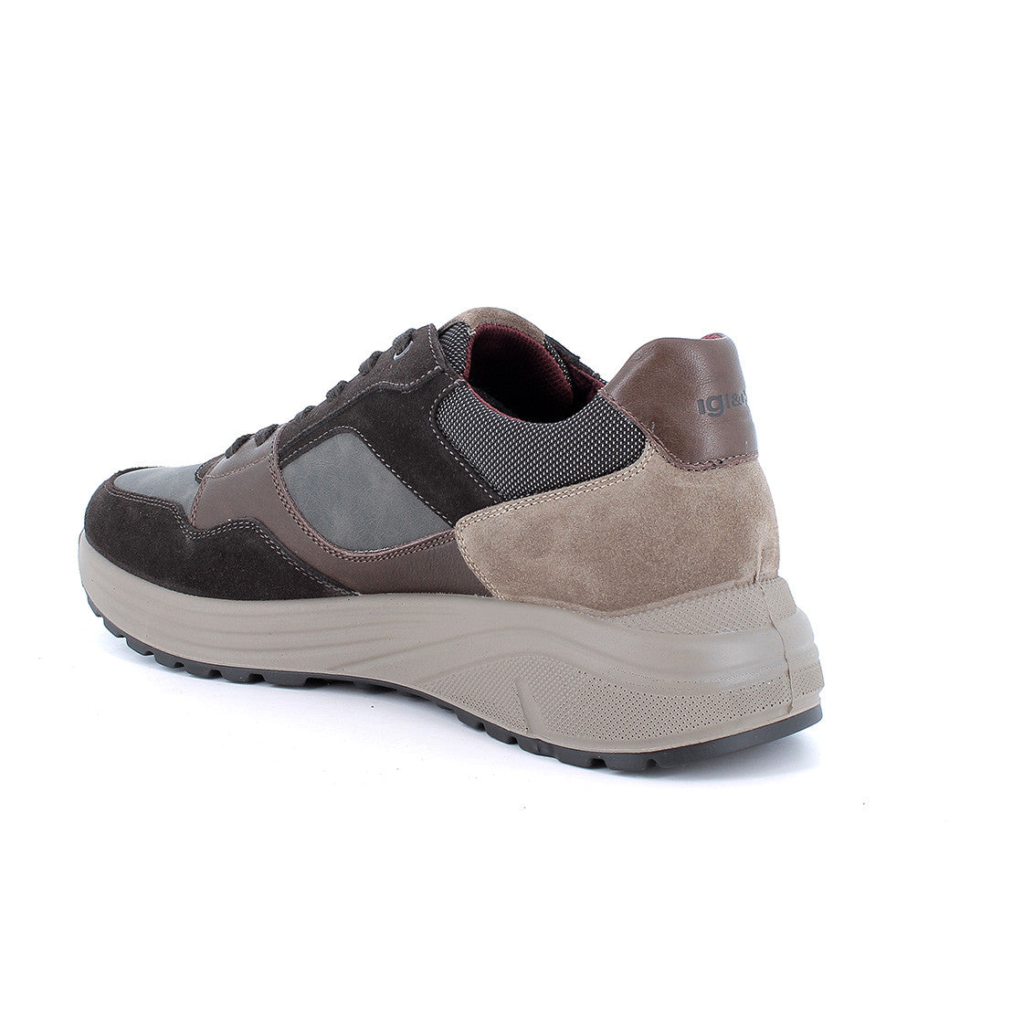 Igi&co Sneakers con lacci da uomo /Nero e Marrone - Igi&co