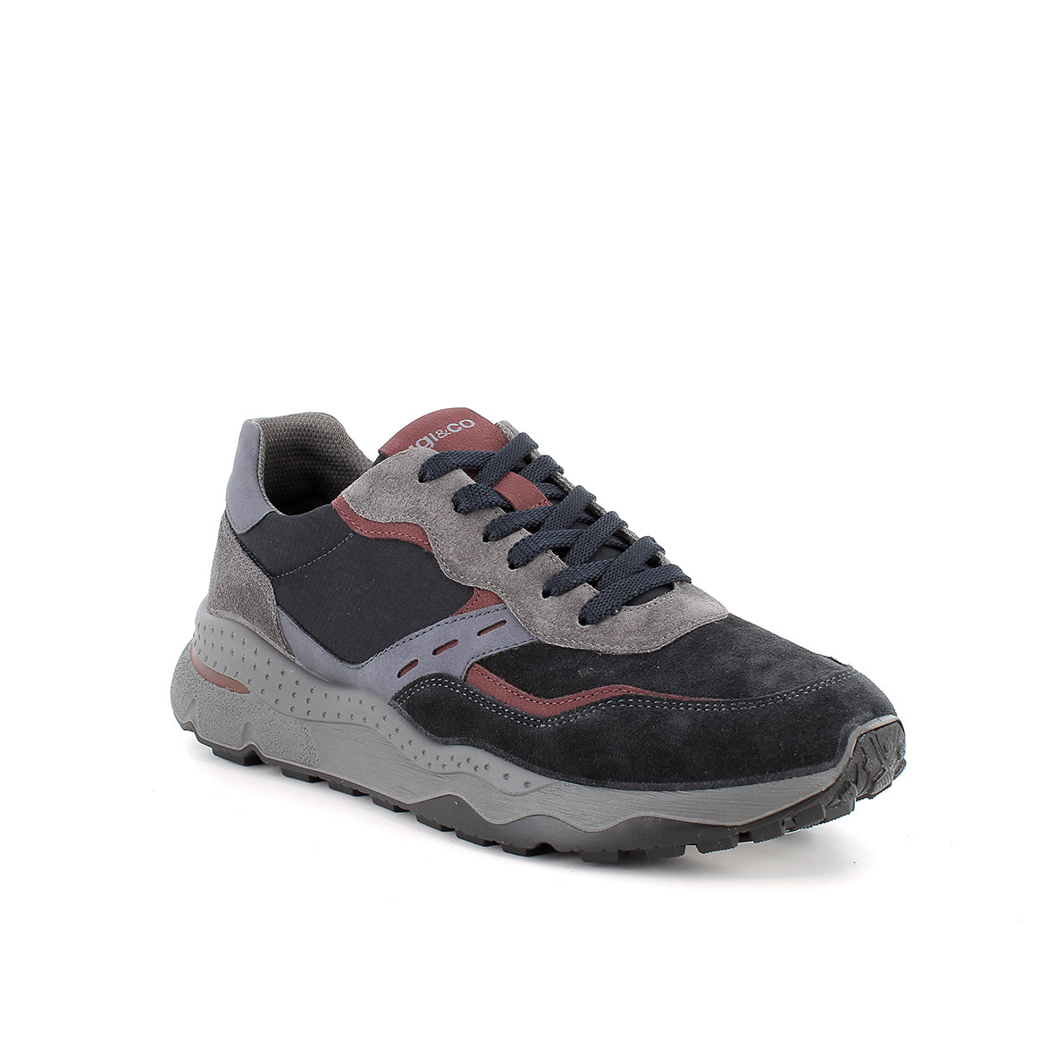 Igi&co Sneakers scamosciata da uomo / Blu e grigio (Memory foam) - Igi&co