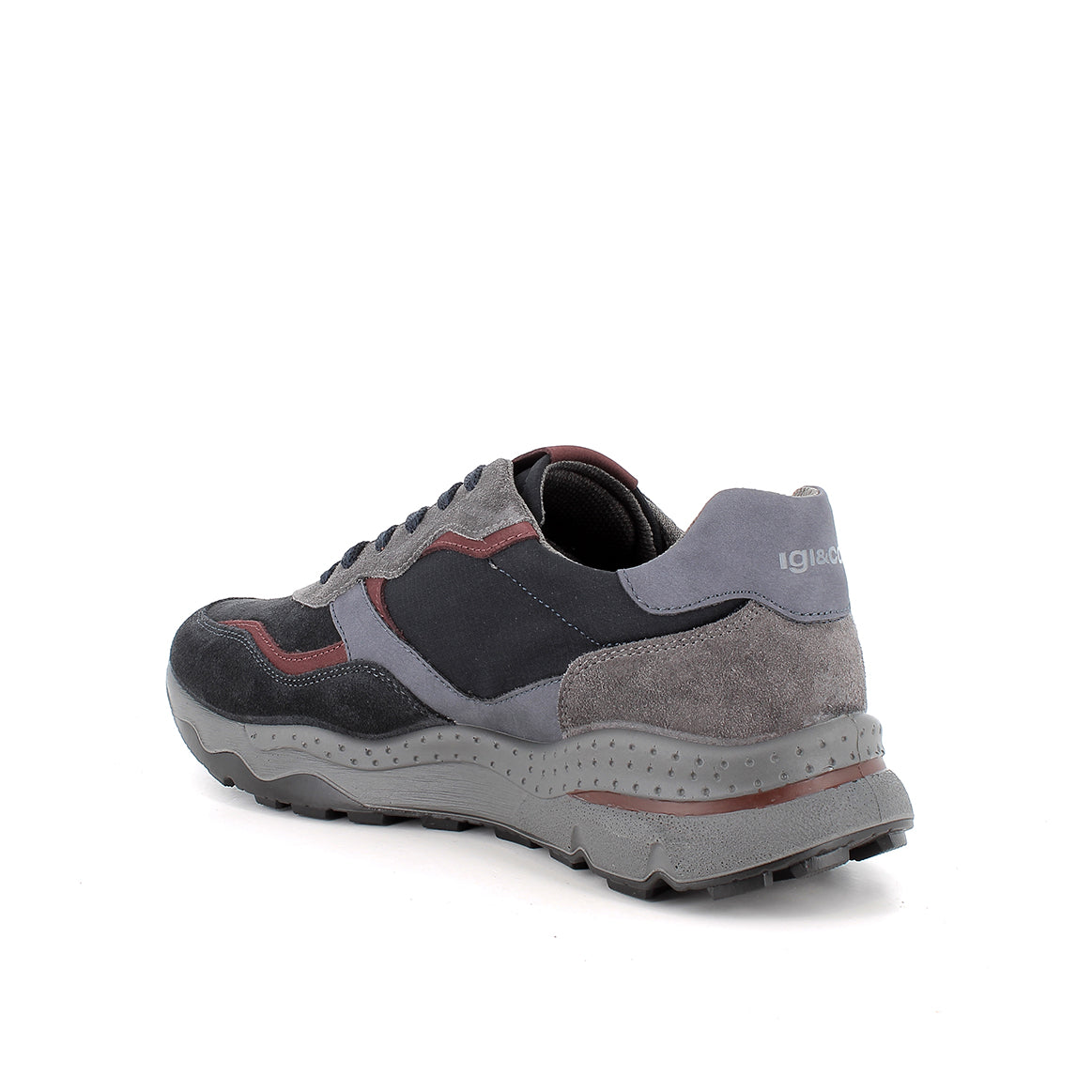 Igi&co Sneakers scamosciata da uomo / Blu e grigio (Memory foam) - Igi&co