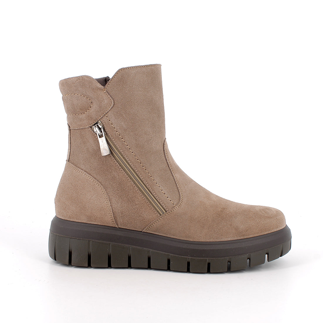 Igi&co Stivaletto scamosciato con chiusura zip /Biege e marrone - Igi&co