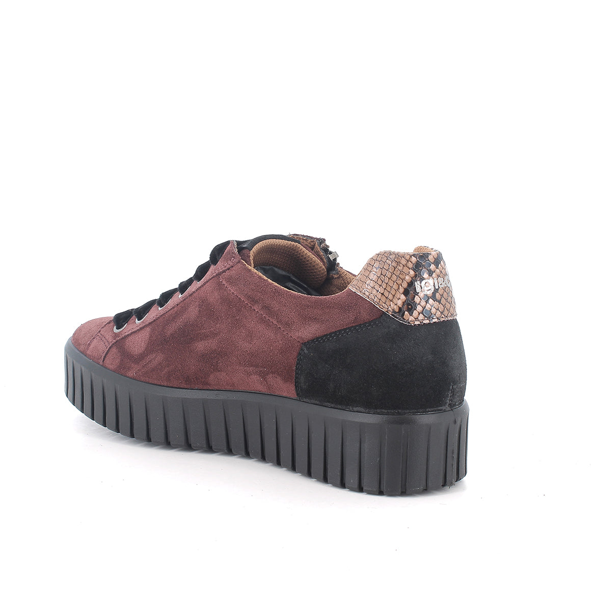 Igi&co Sneakers con platform e zip /Bordeaux - Igi&co