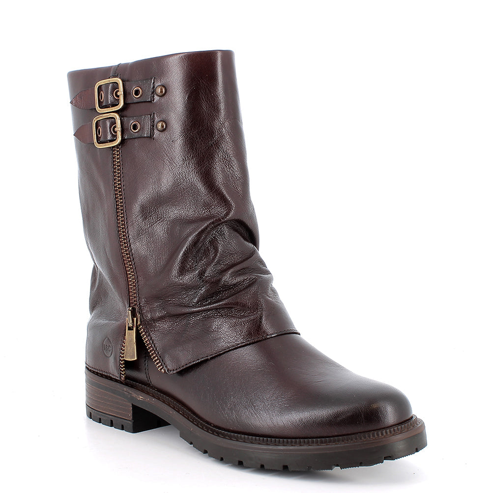 Igi&co Stivale Anfibio da donna con chiusura zip / Testa di moro - Igi&co