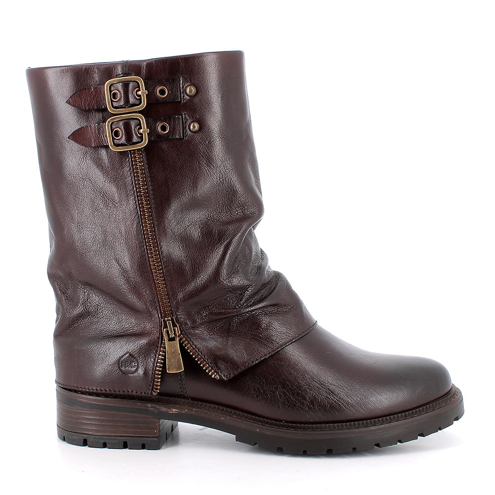 Igi&co Stivale Anfibio da donna con chiusura zip / Testa di moro - Igi&co
