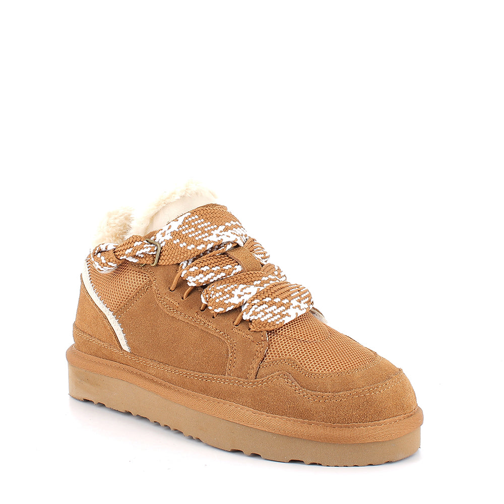 Igi&co Sneakers da donna con imbottitura e lacci /Marrone Giallo - Igi&co