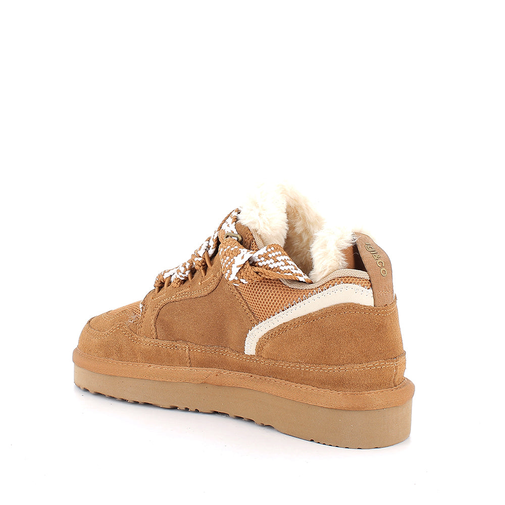 Igi&co Sneakers da donna con imbottitura e lacci /Marrone Giallo - Igi&co