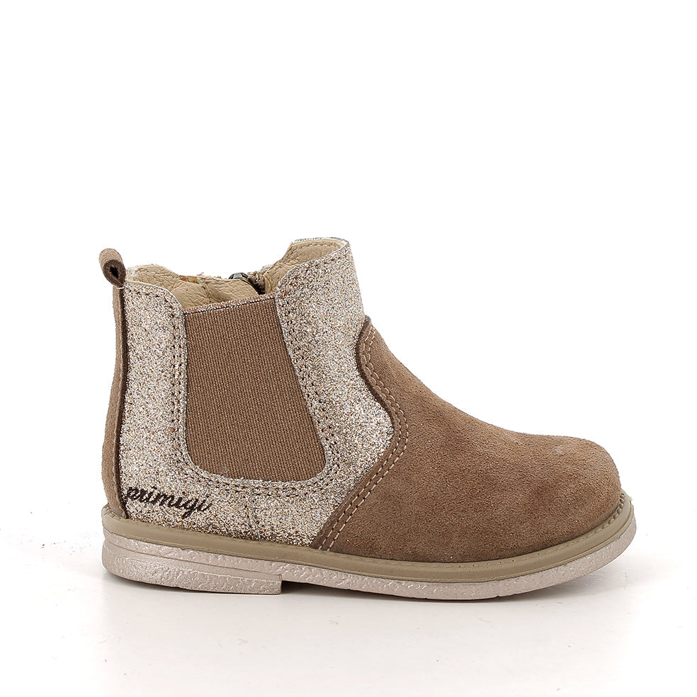 Primigi Stivaletti da bambina con zip /Marrone e glitter - Primigi