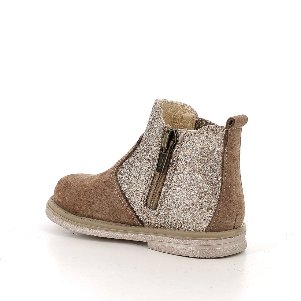 Primigi Stivaletti da bambina con zip /Marrone e glitter - Primigi