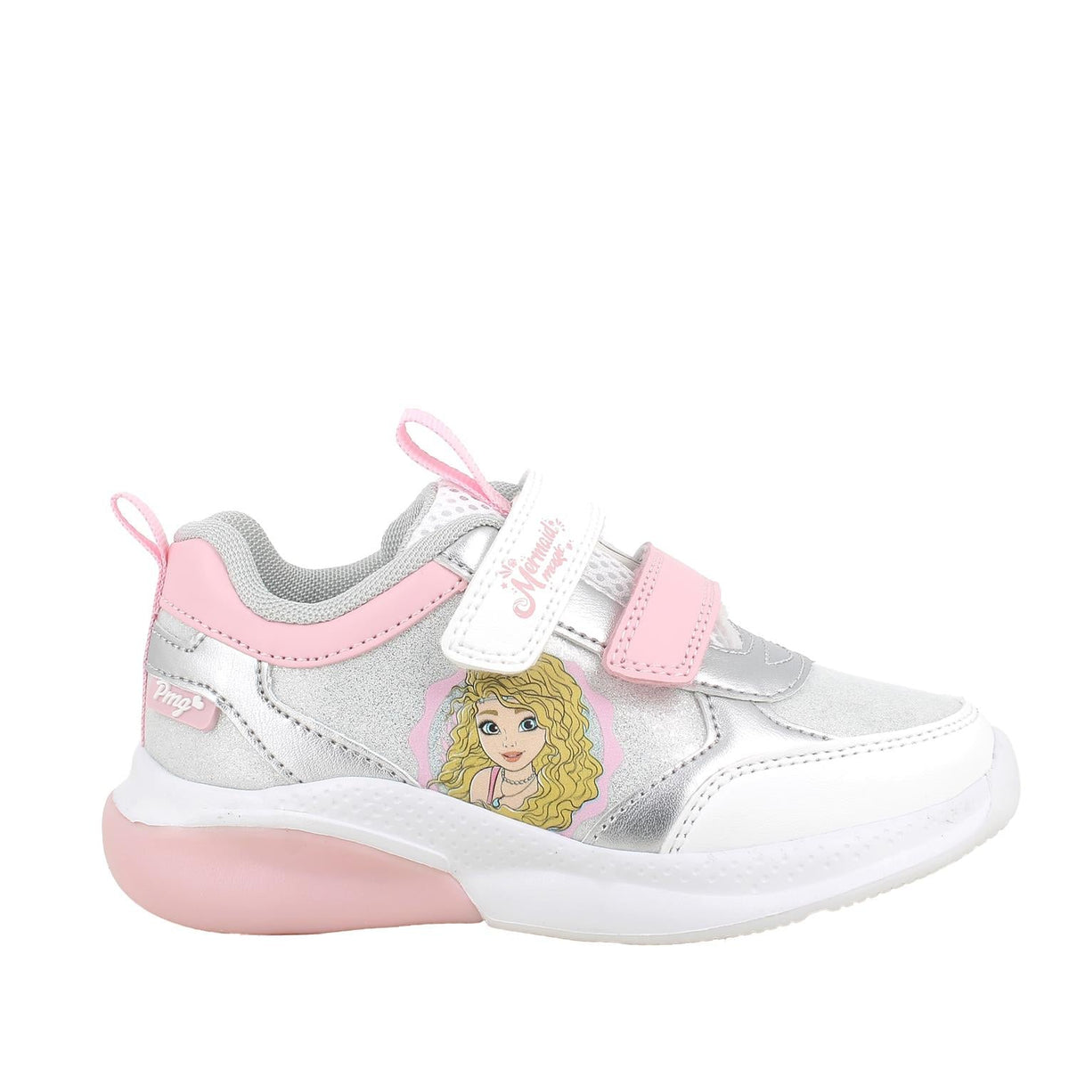 Primigi Sneakers Mermaid Magic con strap da bambina - Rosa e argento - Primigi