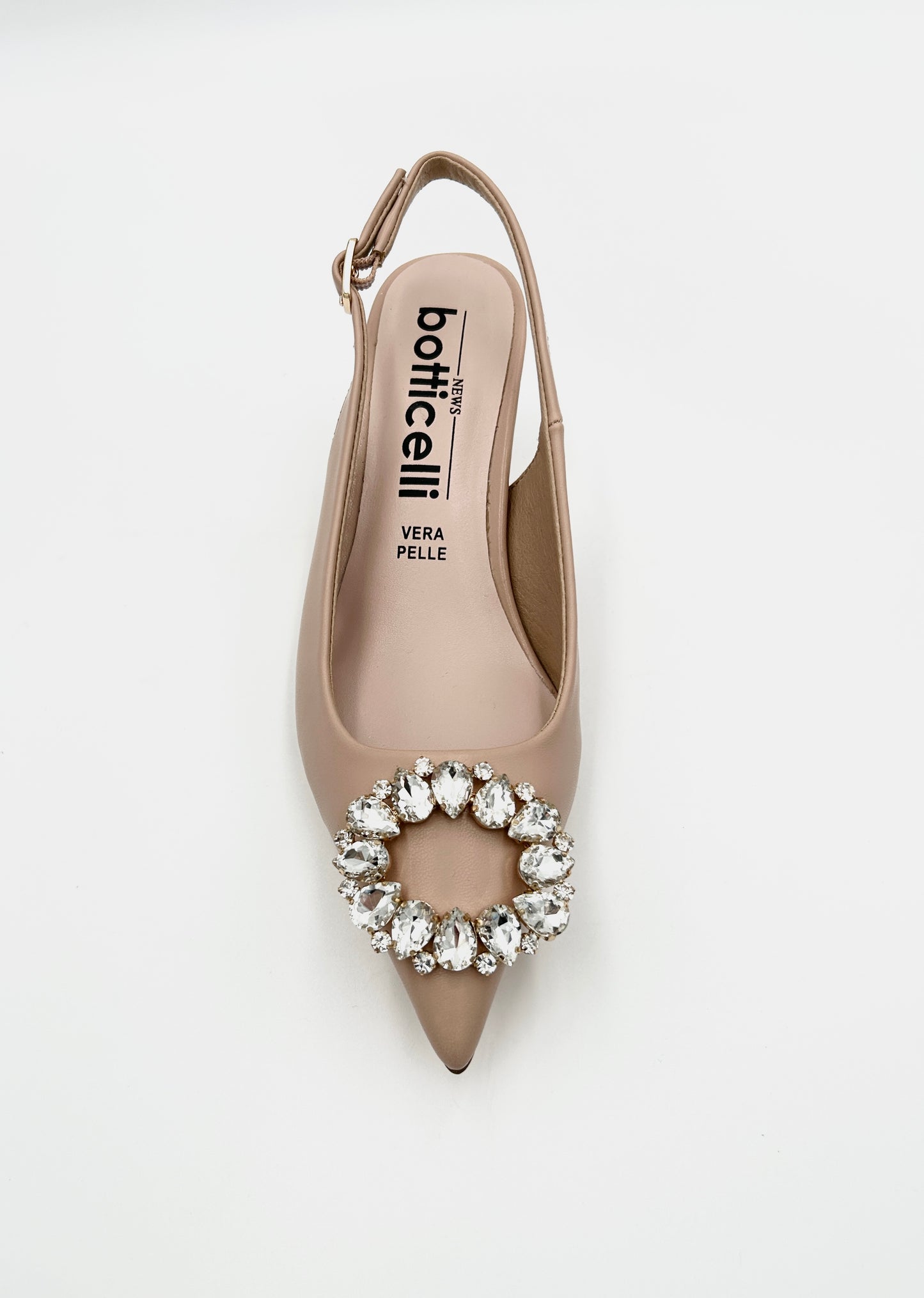 Botticelli Slingback regolabile - nude e nero - Botticelli