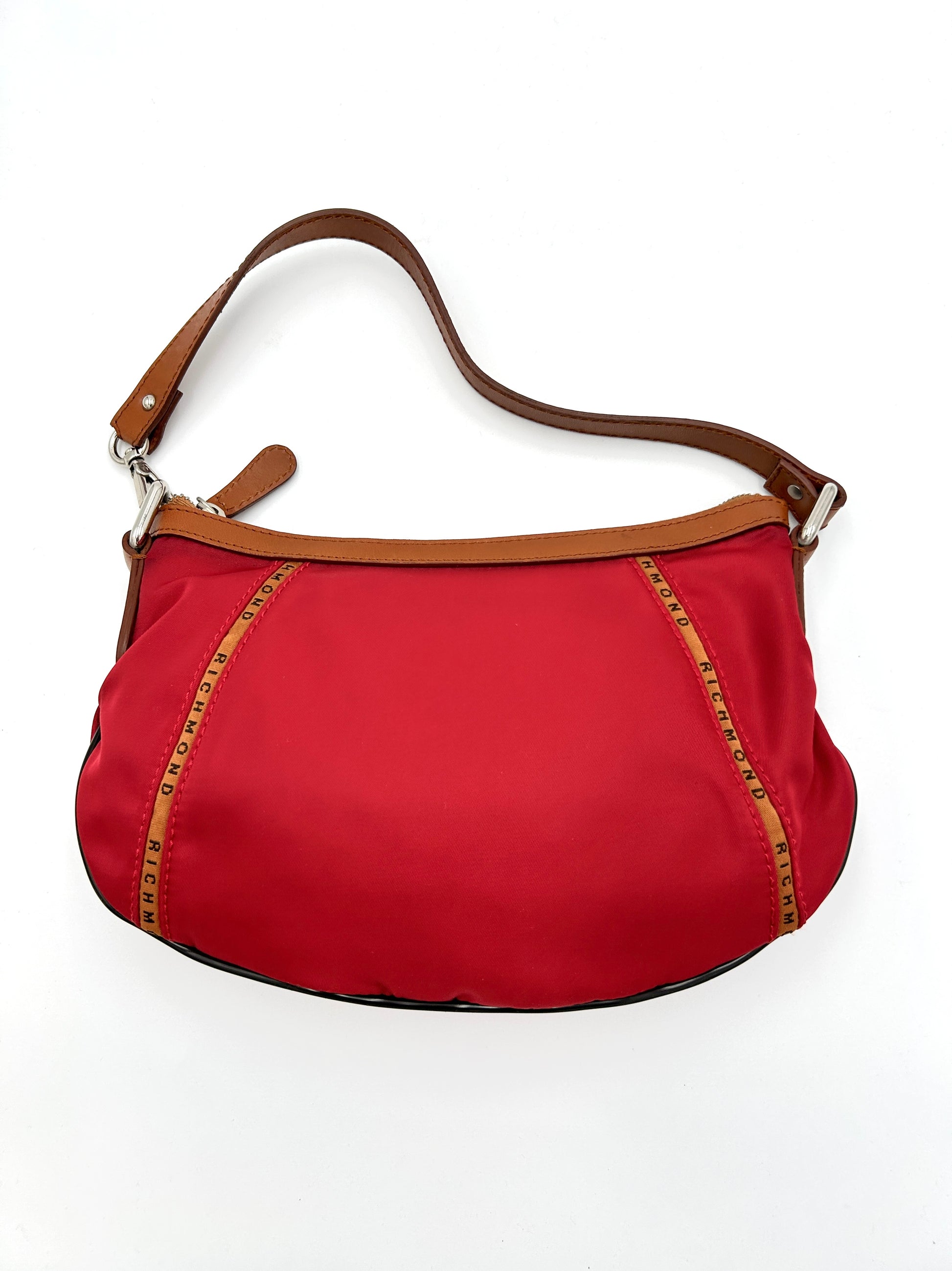 Richmond Borsa da spalla Nylon e vera pelle - blu e rosso - richmond