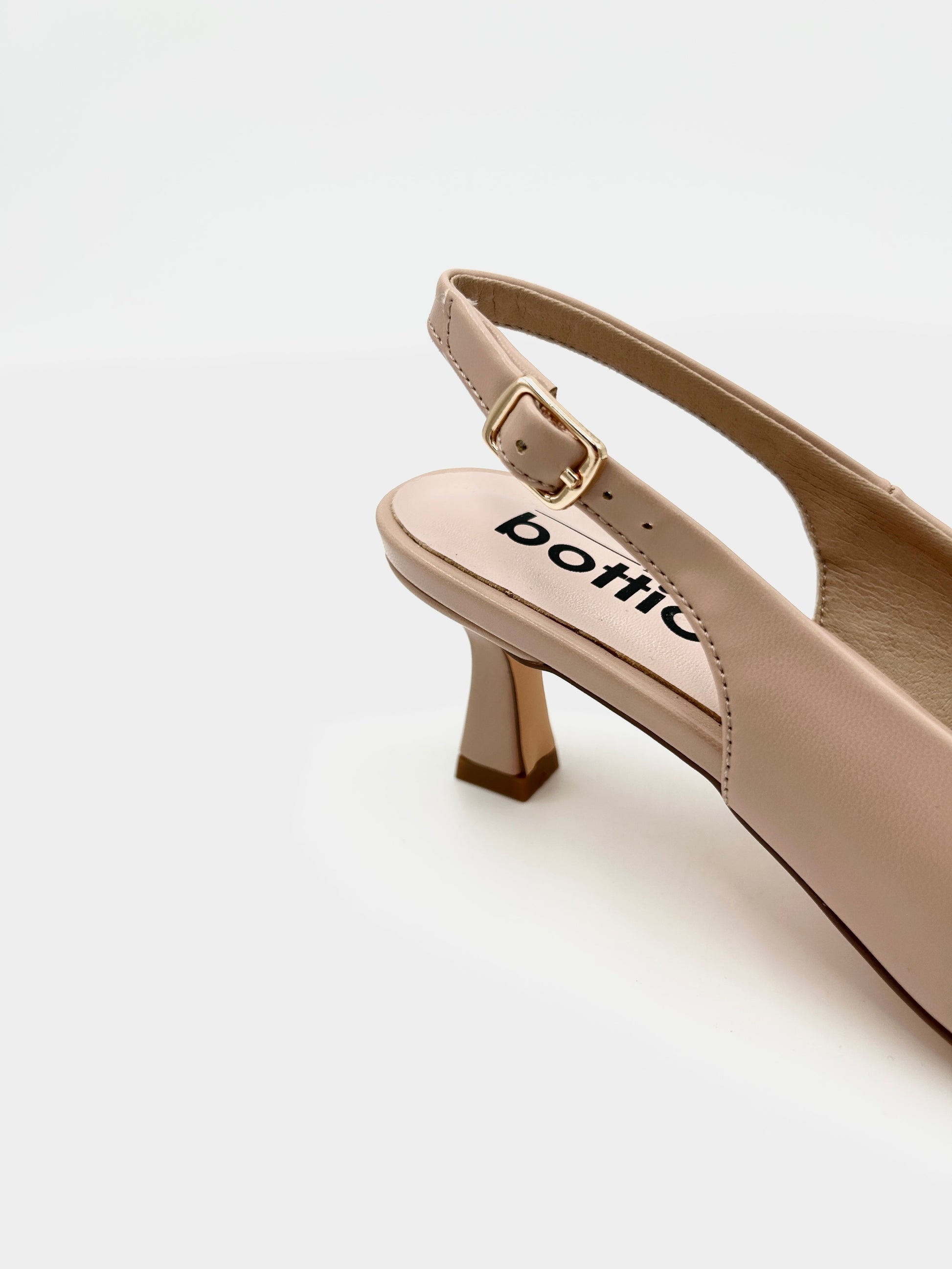 Botticelli Slingback regolabile - nude e nero - Botticelli