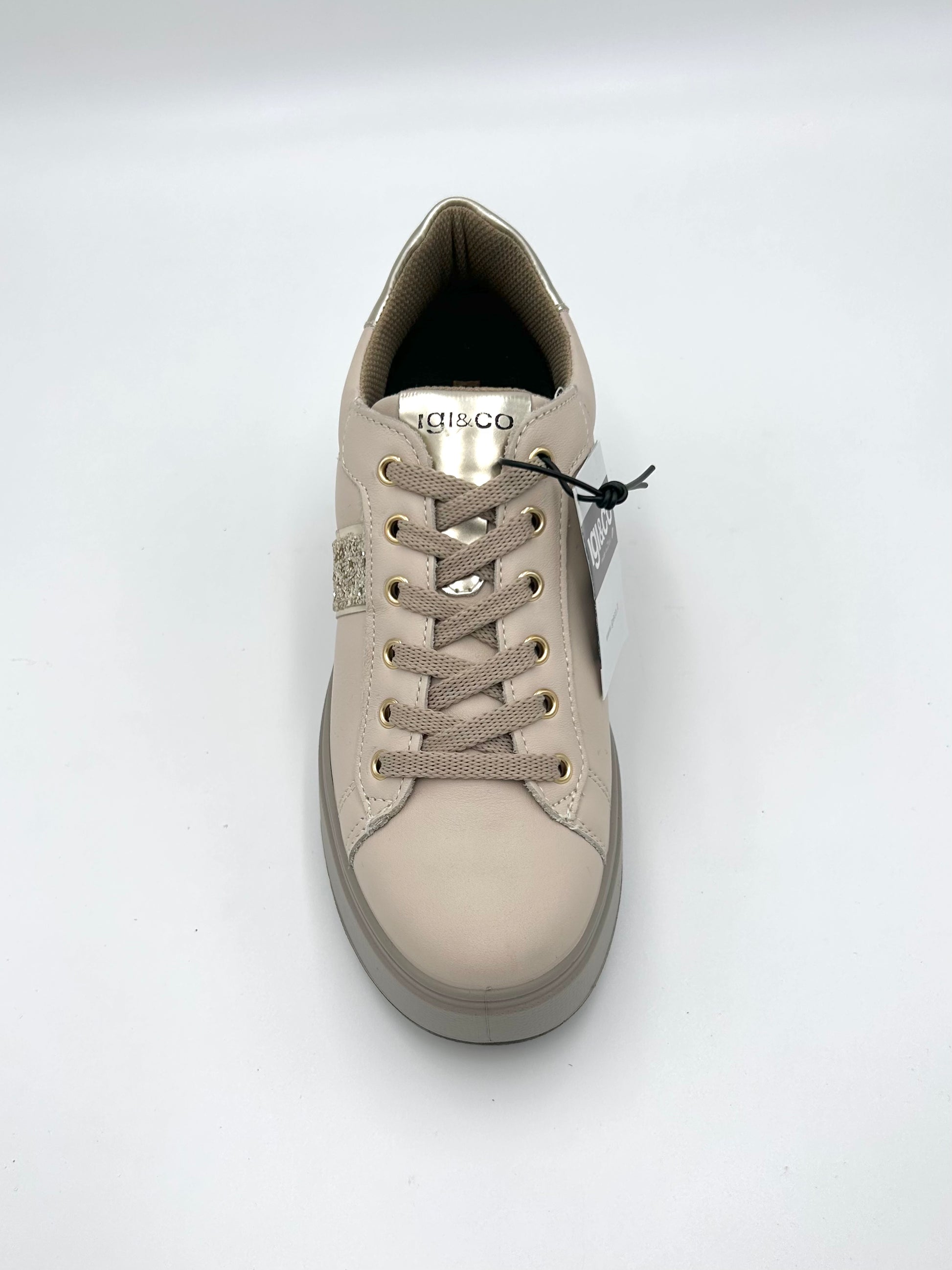 Igi&co Sneakers con zeppa - in pelle beige naturale - Igi&co