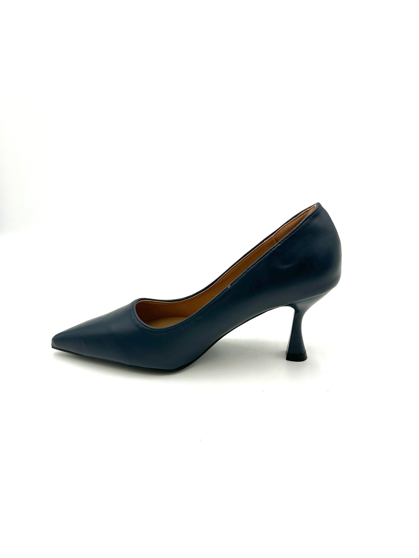 Décolleté da donna, 8 cm / Nude, Nero e Blu (sottopiede memory foam) - crichic