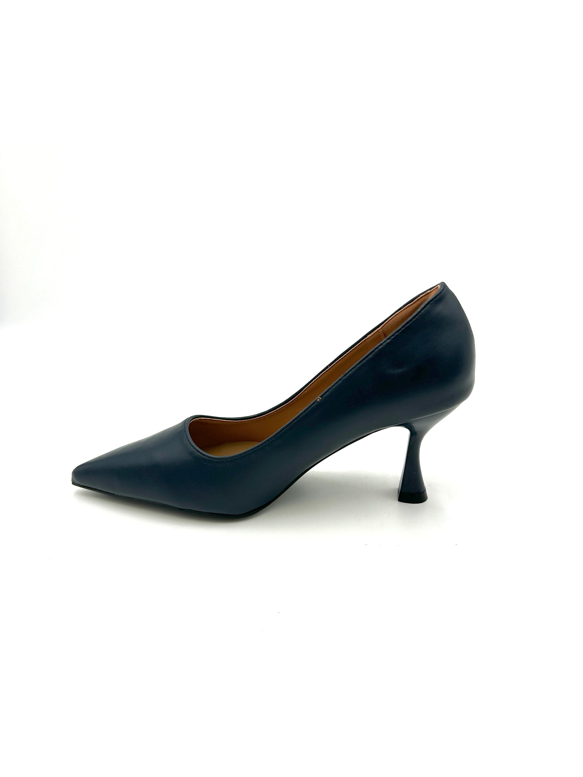 Décolleté da donna, 8 cm / Nude, Nero e Blu (sottopiede memory foam) - crichic