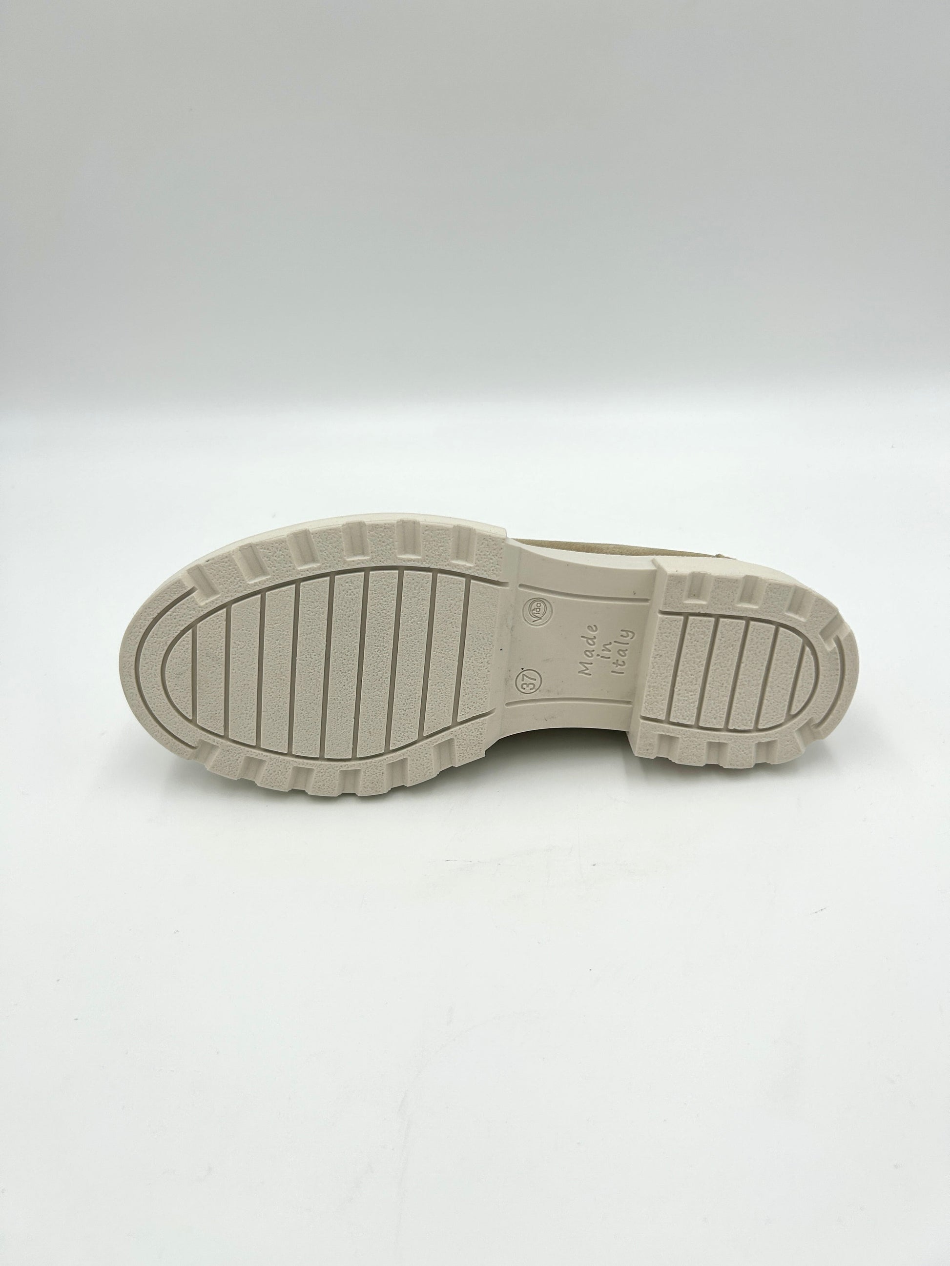 Made in italy Mocassino in pelle scamosciata - beige e marrone - Made in Italy