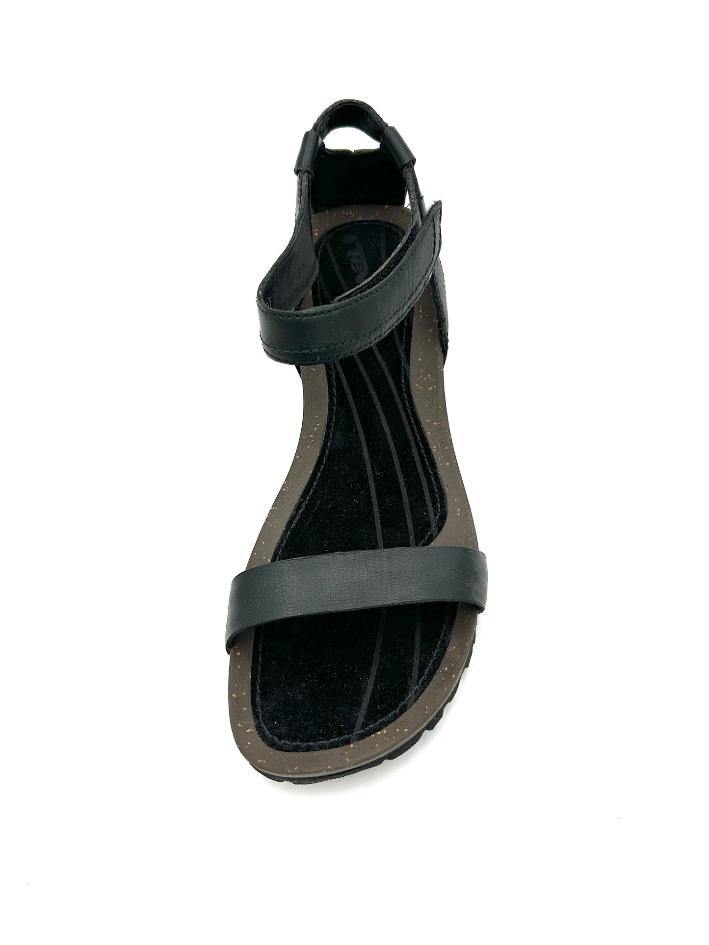 Teva Sandalo Cabrillo wedge in pelle con zeppa e cinturini regolabili - nero - Teva