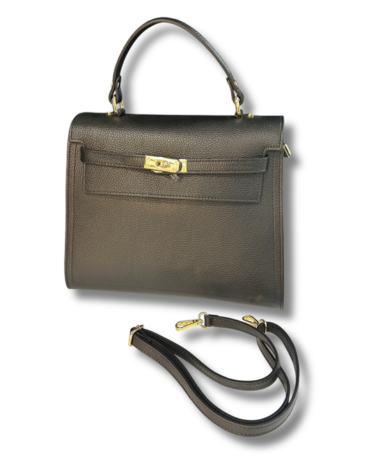 Borsa Made in Italy in Vera Pelle – Misura Grande | Nero - Made In Italy