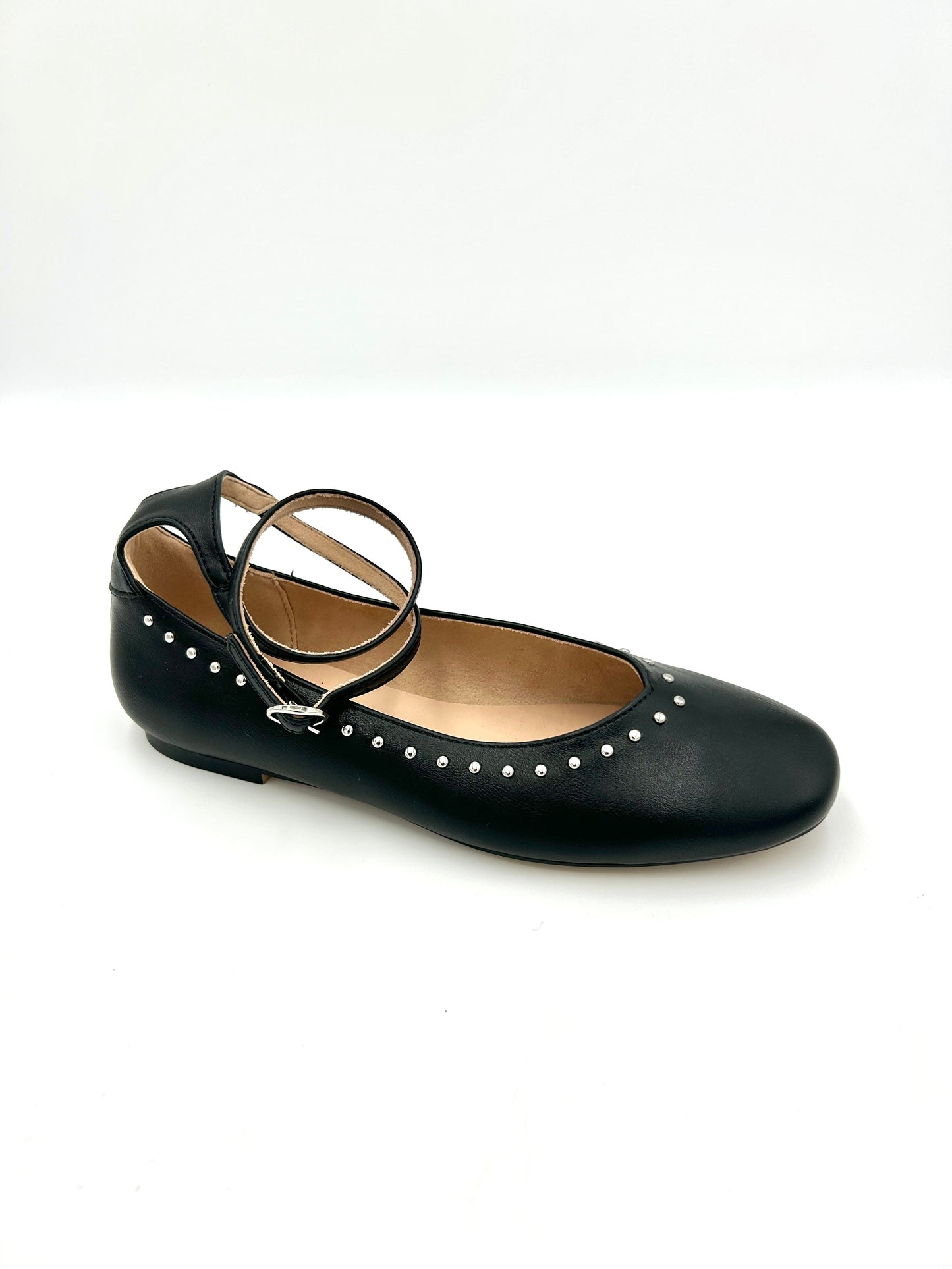 Ballerina da donna nera con laccio alla caviglia - crichic