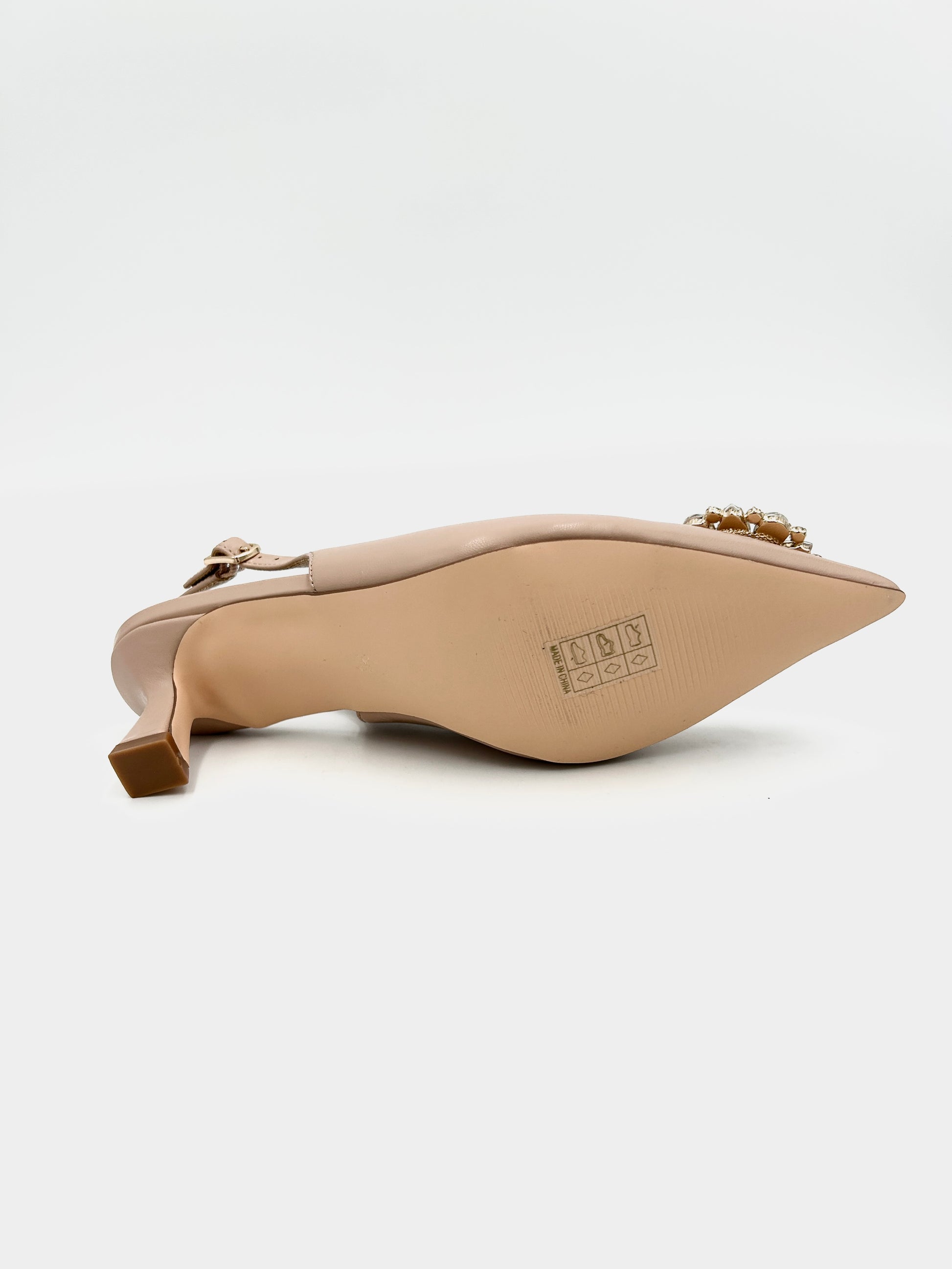 Botticelli Slingback regolabile - nude e nero - Botticelli