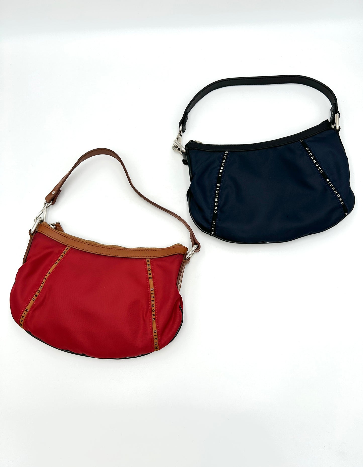 Richmond Borsa da spalla Nylon e vera pelle - blu e rosso - richmond