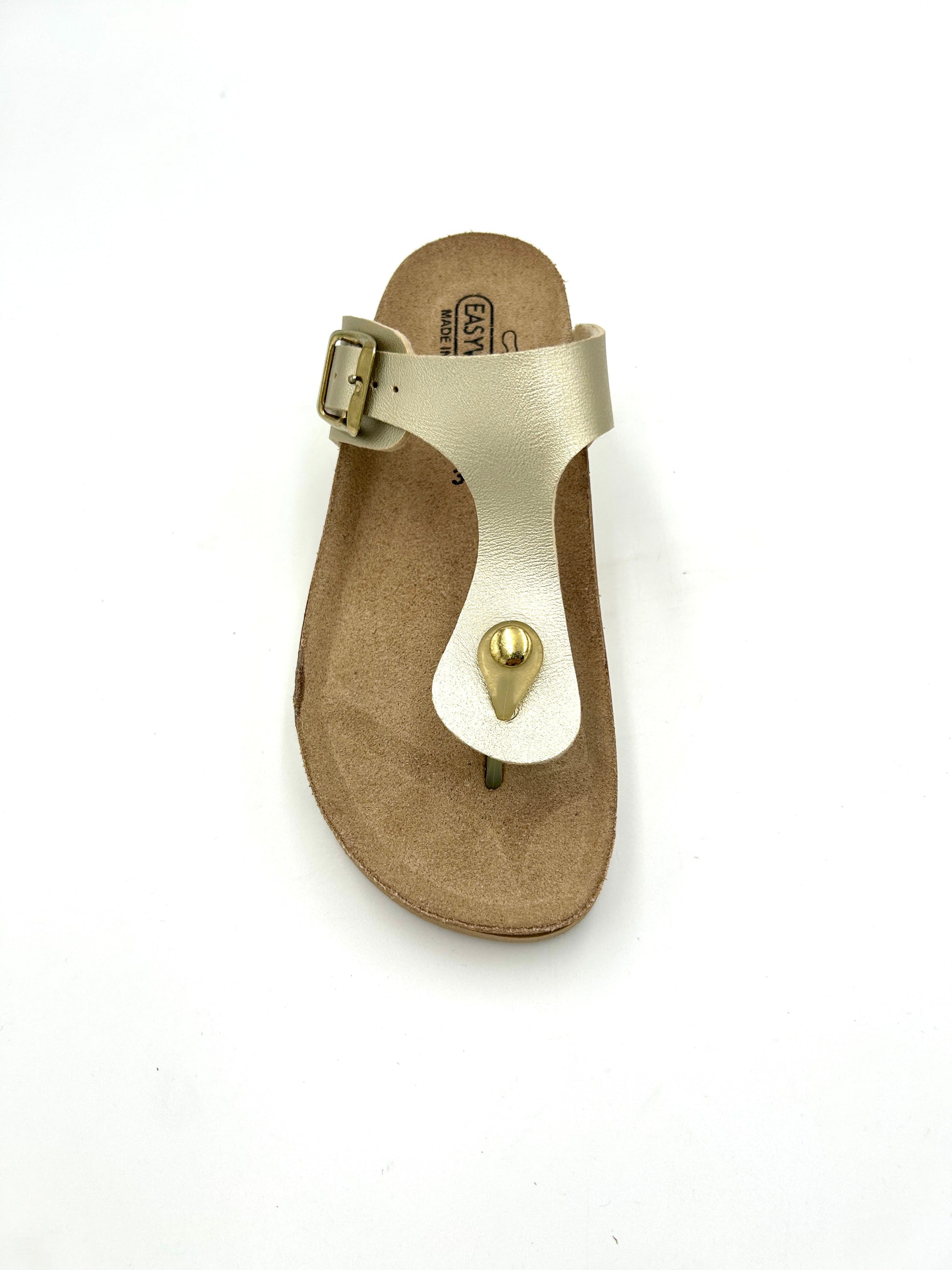 Easy walk Sandalo Platform infradito regolabile / Oro - easy walk