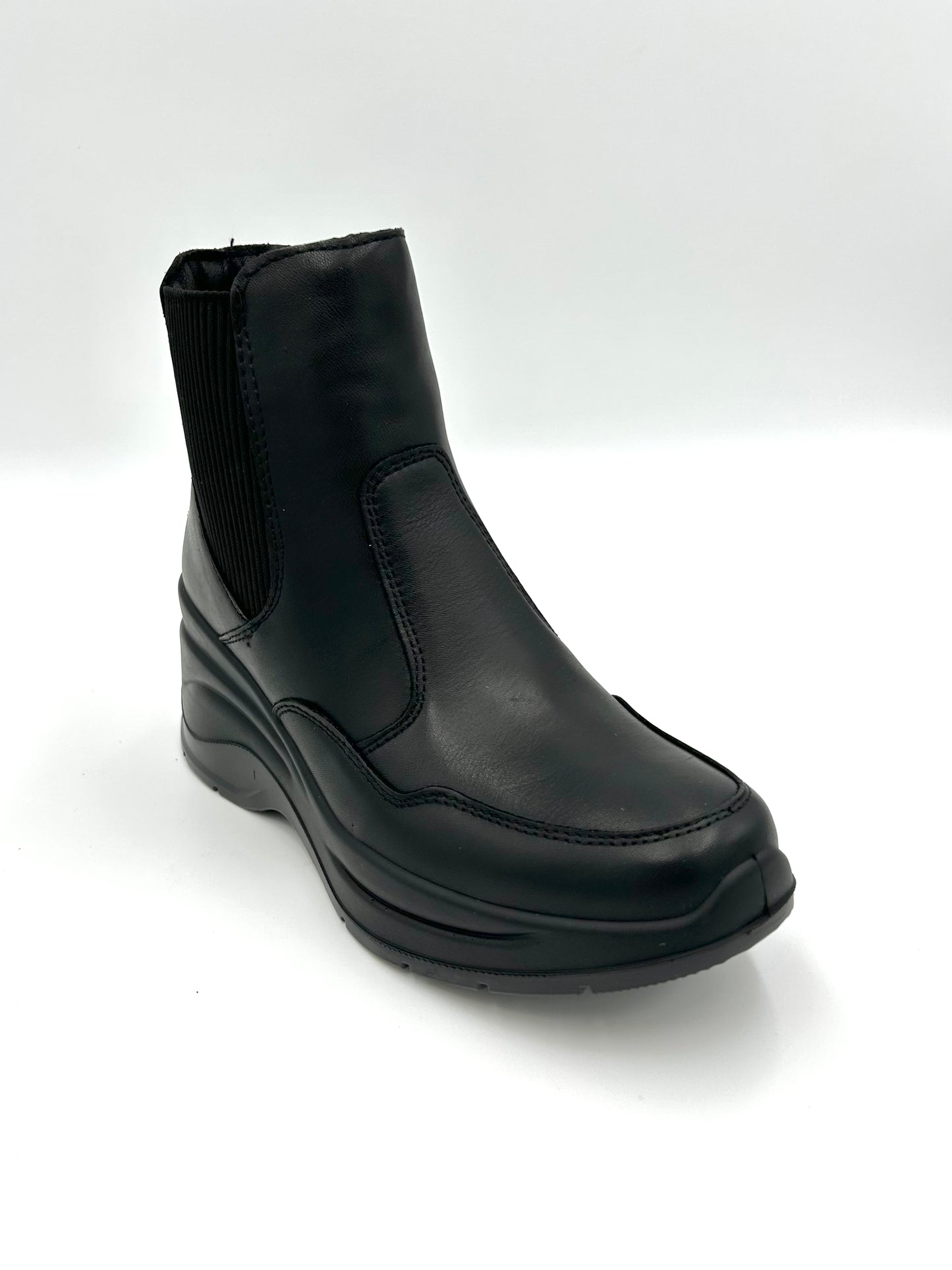 Igi&co Beatles boots donna Stivaletto zeppa in pelle - nero - Igi&co