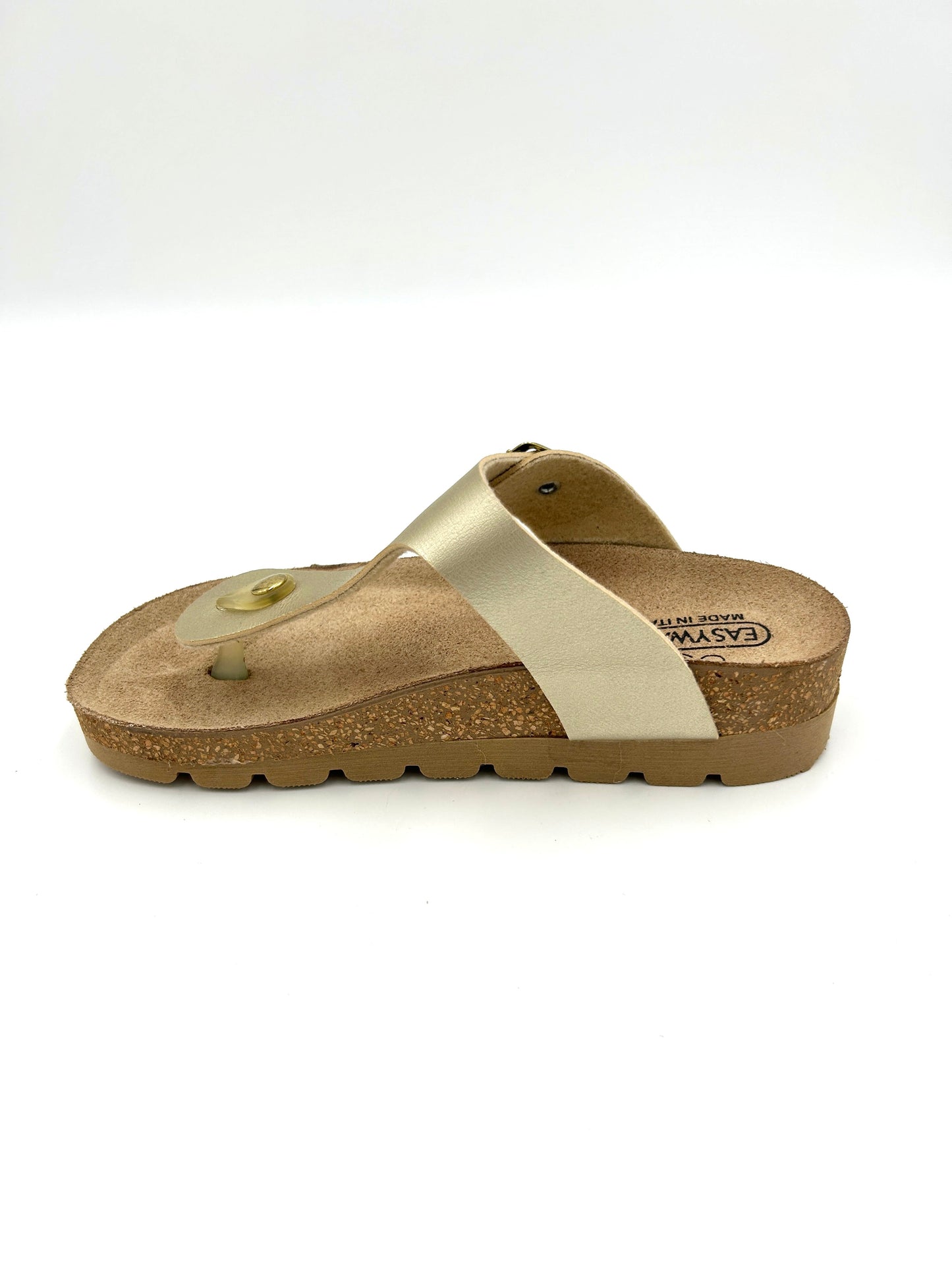 Easy walk Sandalo Platform infradito regolabile / Oro - easy walk