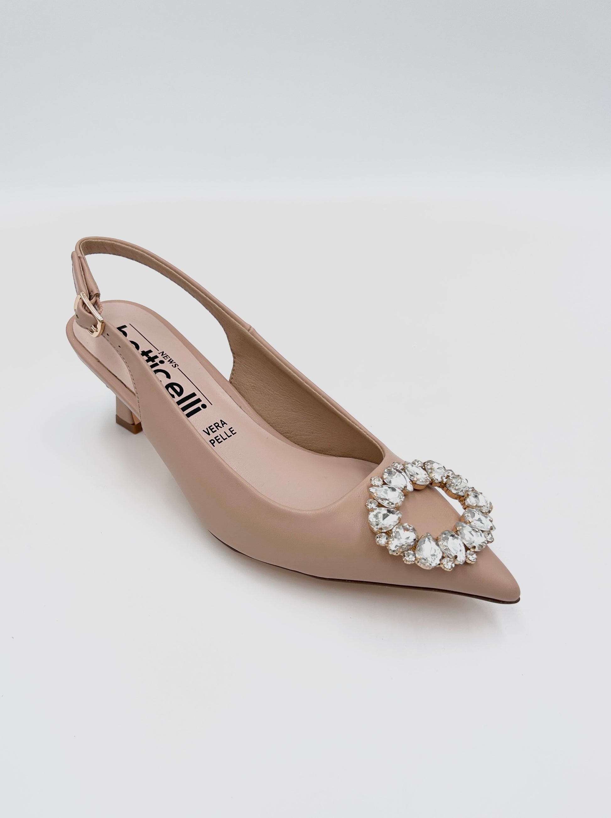 Botticelli Slingback regolabile - nude e nero - Botticelli