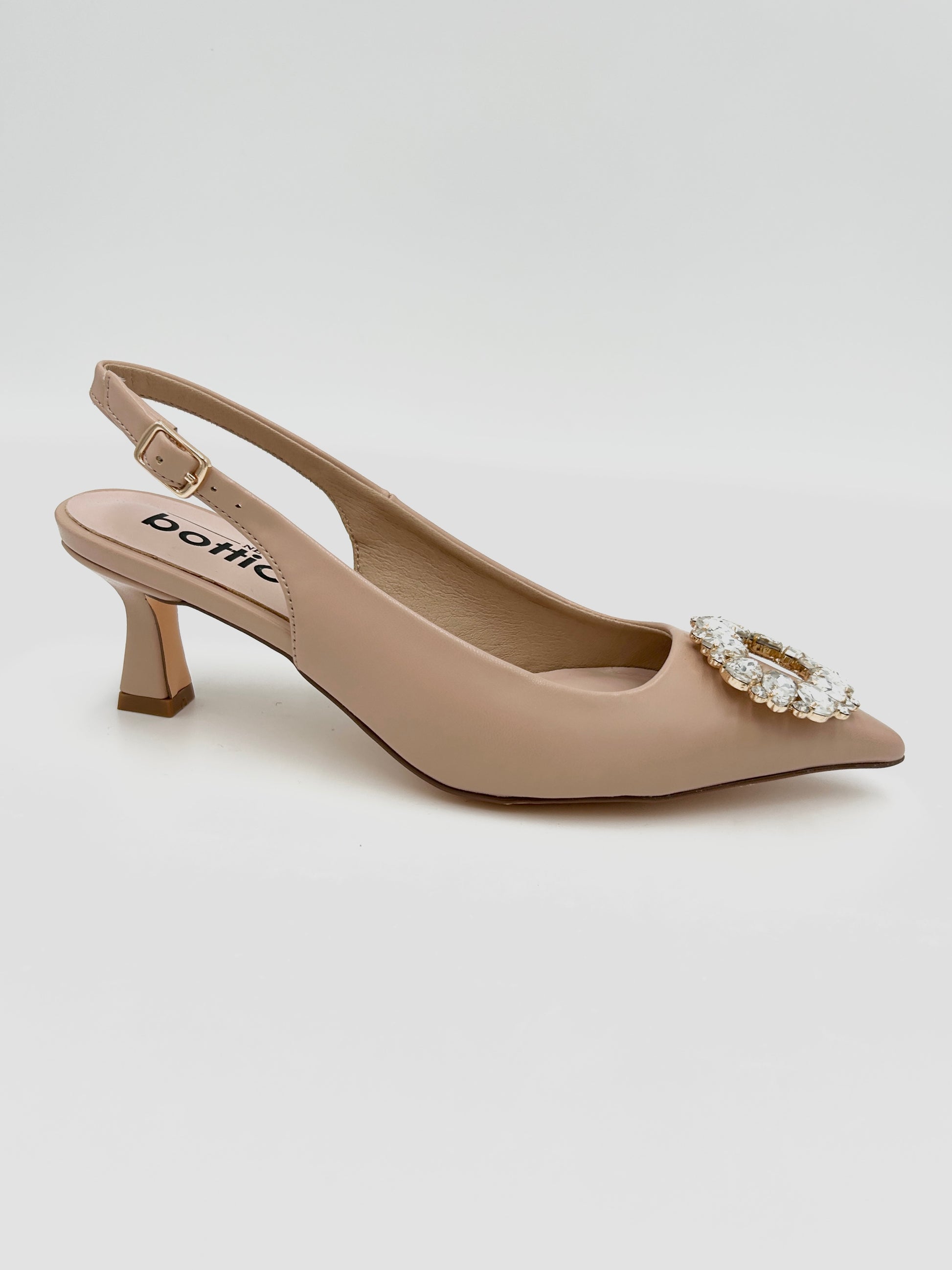 Botticelli Slingback regolabile - nude e nero - Botticelli