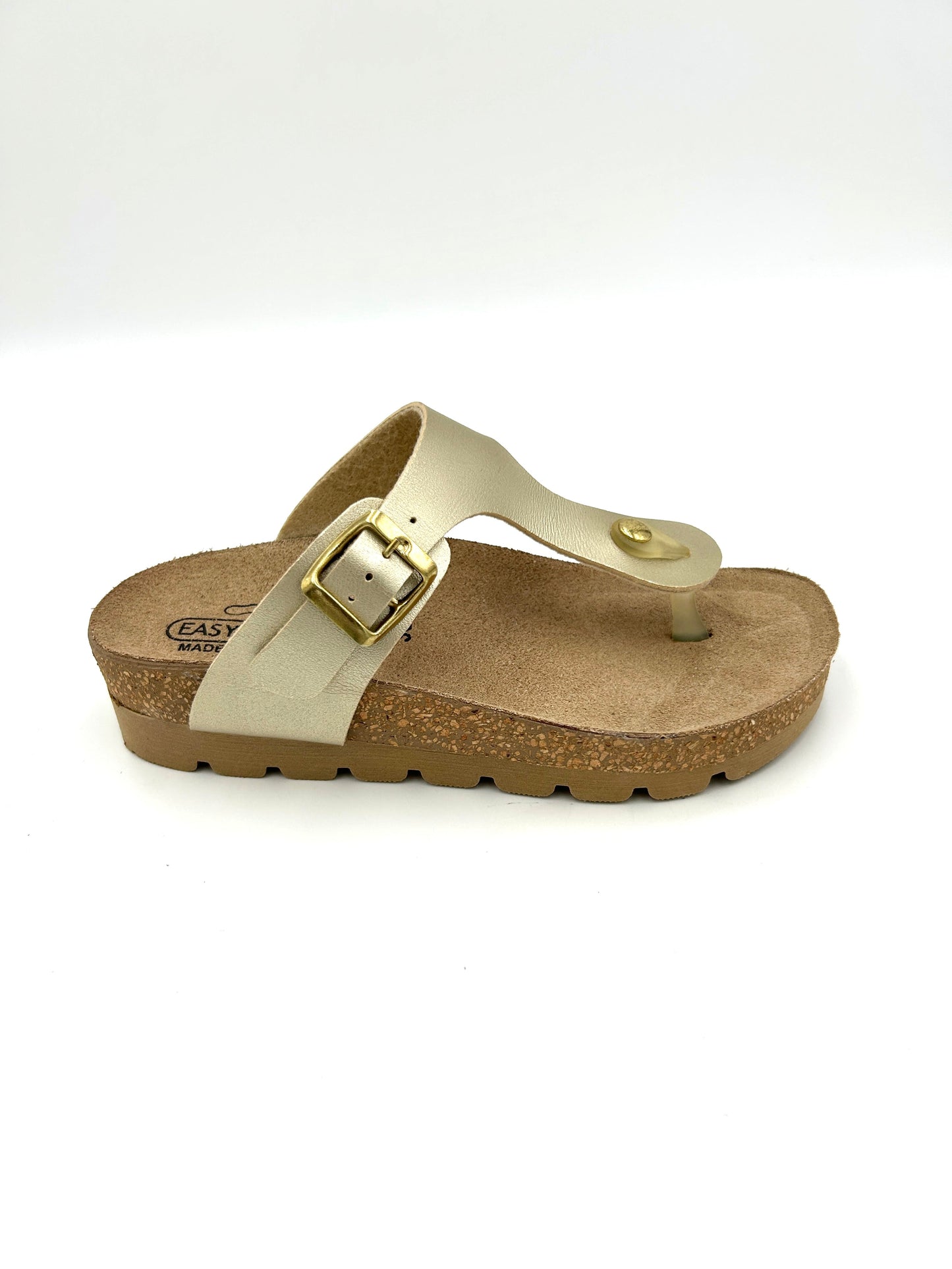 Easy walk Sandalo Platform infradito regolabile / Oro - easy walk