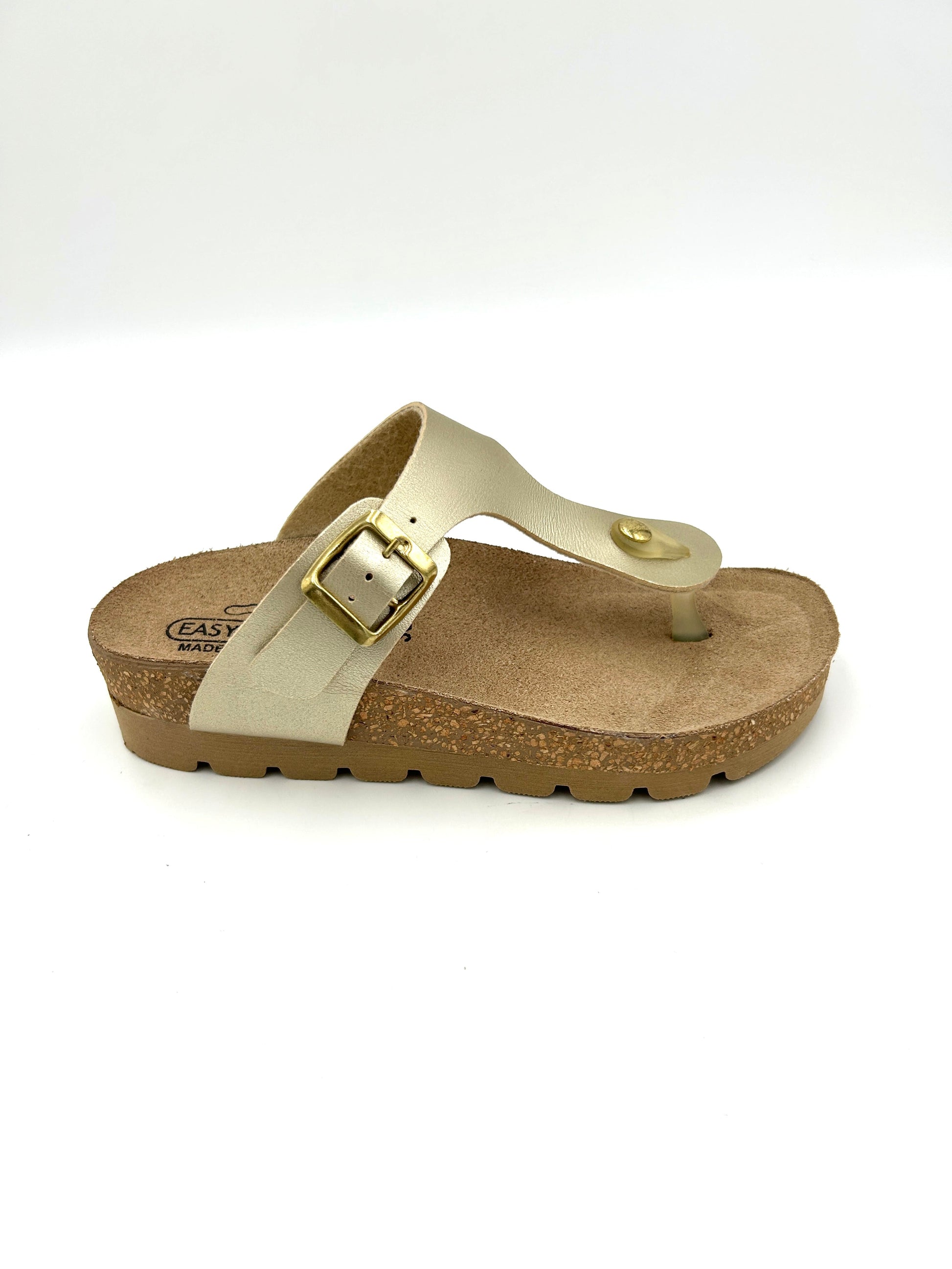 Easy walk Sandalo Platform infradito regolabile / Oro - easy walk