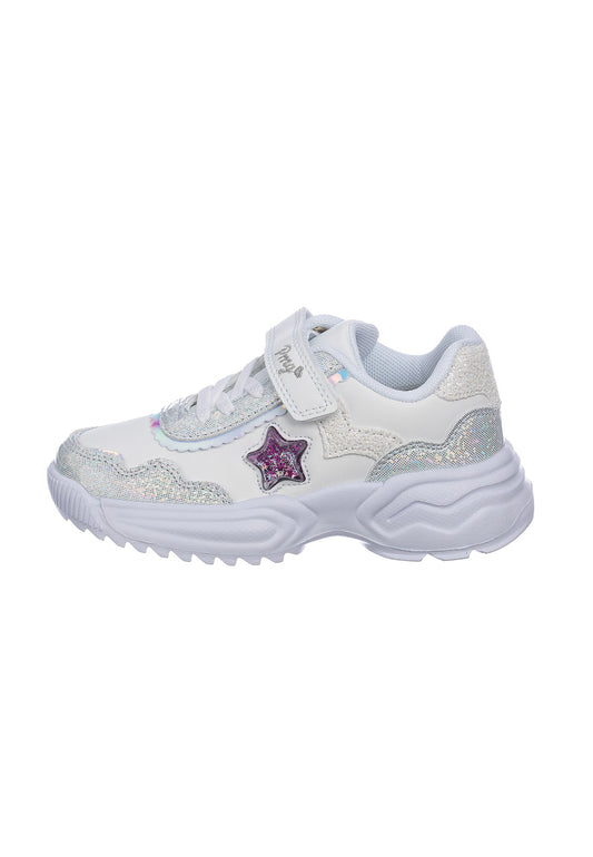 Primigi Sneakers bambina chiusura a strappo e lacci finti elasticizzati - bianco - Primigi