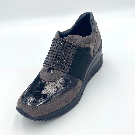 Igi&co Sneakers elasticizzata in vera pelle scamosciata - grigio - Igi&co