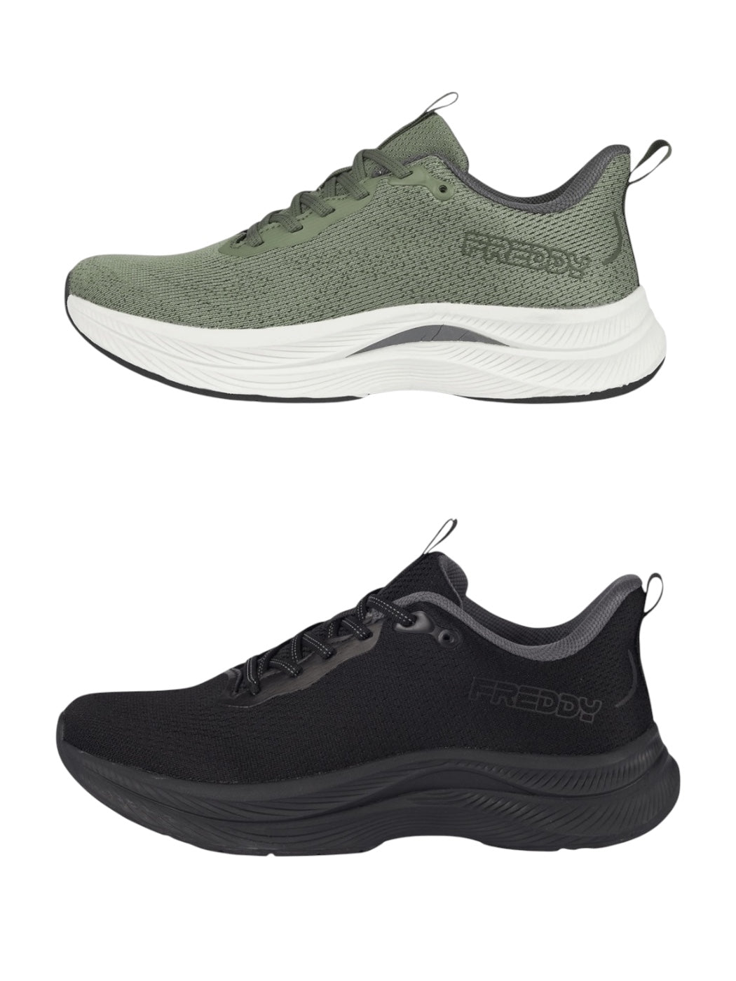 Freddy Sneaker da uomo con lacci , fresca e comoda /Military and Black - Freddy